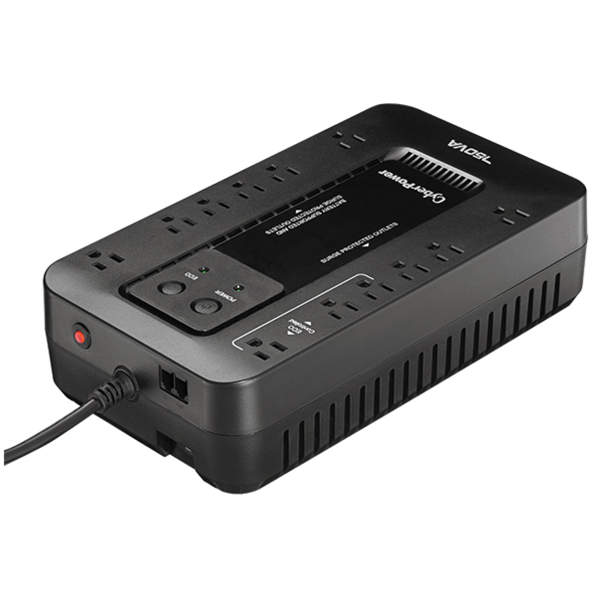 No-Break CyberPower EC750G – 750 VA, 450 W, 8 h, Negro, Hogar y Oficina