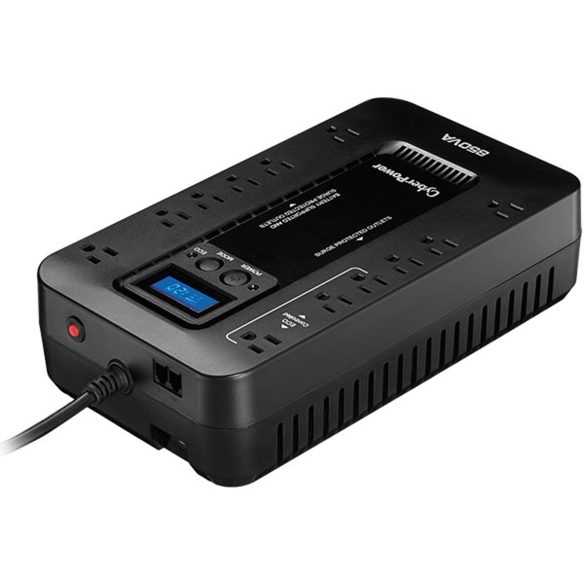 No-Break CyberPower EC850LCD – 850 VA, 510 W, 8 h, Negro, Hogar y Oficina