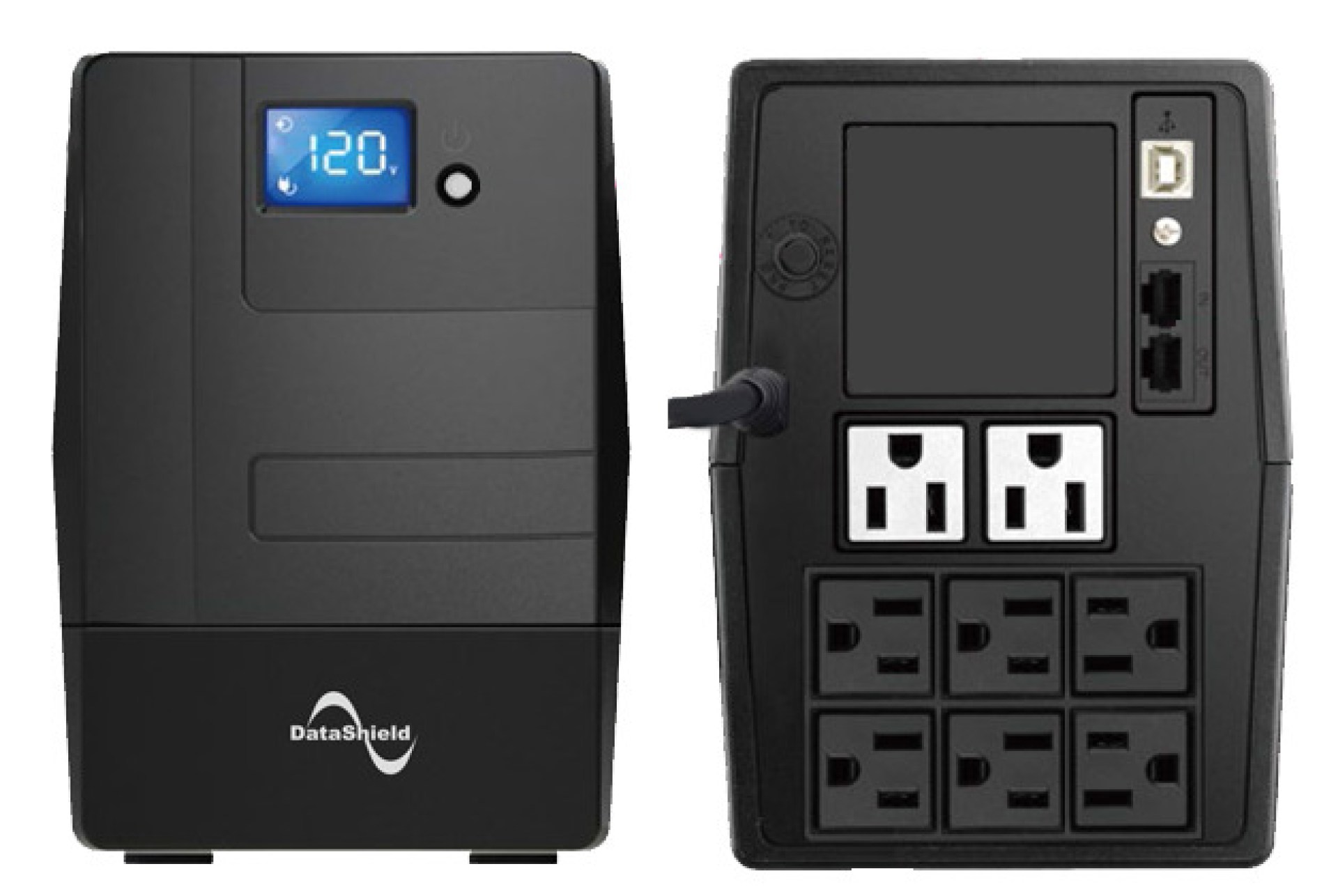 No Break DATASHIELD KS-1000 LCD – 1000 VA, 600 W, 6 h, Negro, Hogar y Oficina