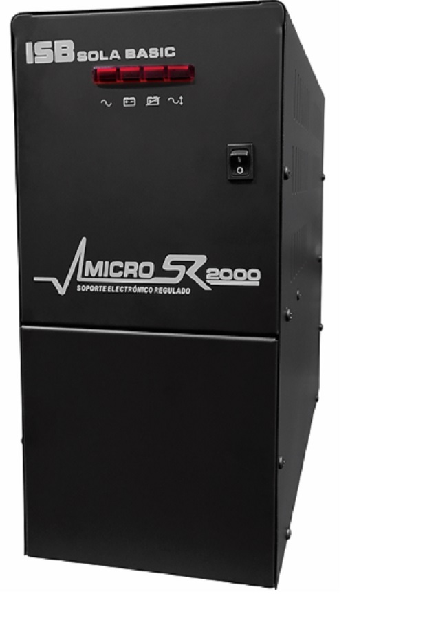 No-Break Industrias Sola Basic MICROSR 2000 – 2000 VA, 1600 W, Color blanco, Hogar y Oficina