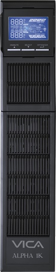UPS Online con Doble Conversión Torre/Rack VICA ALPHA 1K – 1000 VA, 1000 W, 4 h, Negro
