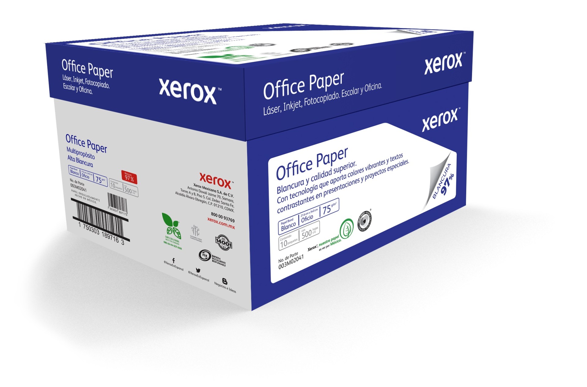 PAPEL PREMIUM AZUL OFICIO 97  BLANCURA –
