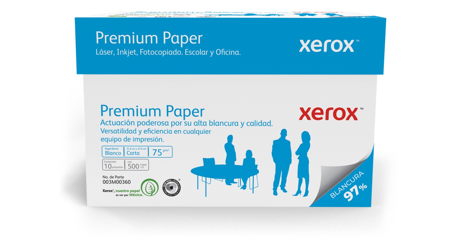 XEROX PAPEL PREMIUM AZUL CARTA 97  BLANCURA –