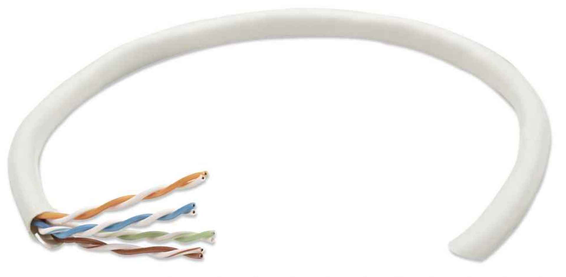 362320 BOBINA CABLE UTP DE RED CAT5E CCA ROLLO 305M SOLIDA GRIS – Con refuerzo para evitar la deformación