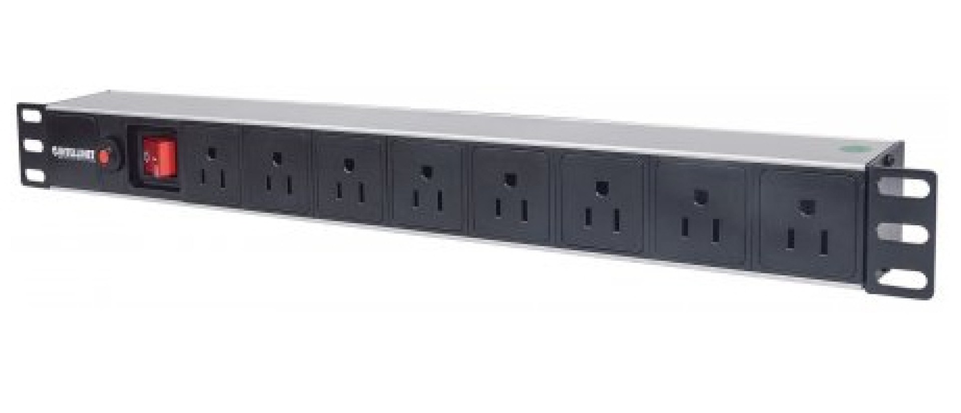 713993 Barra multicontacto con 8 salidas para montaje en rack de 19″ – Tipo EU, protección contra sobrecargas, cable de alimentación 3m