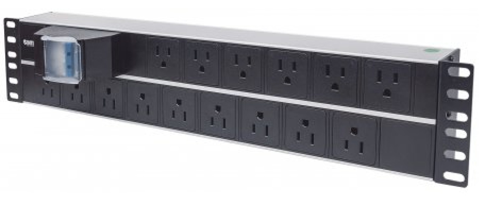 714075 Barra PDU 15 contactos para Gabinete/Rack 19″ – 2Unidades, proteccion contra corto circuito