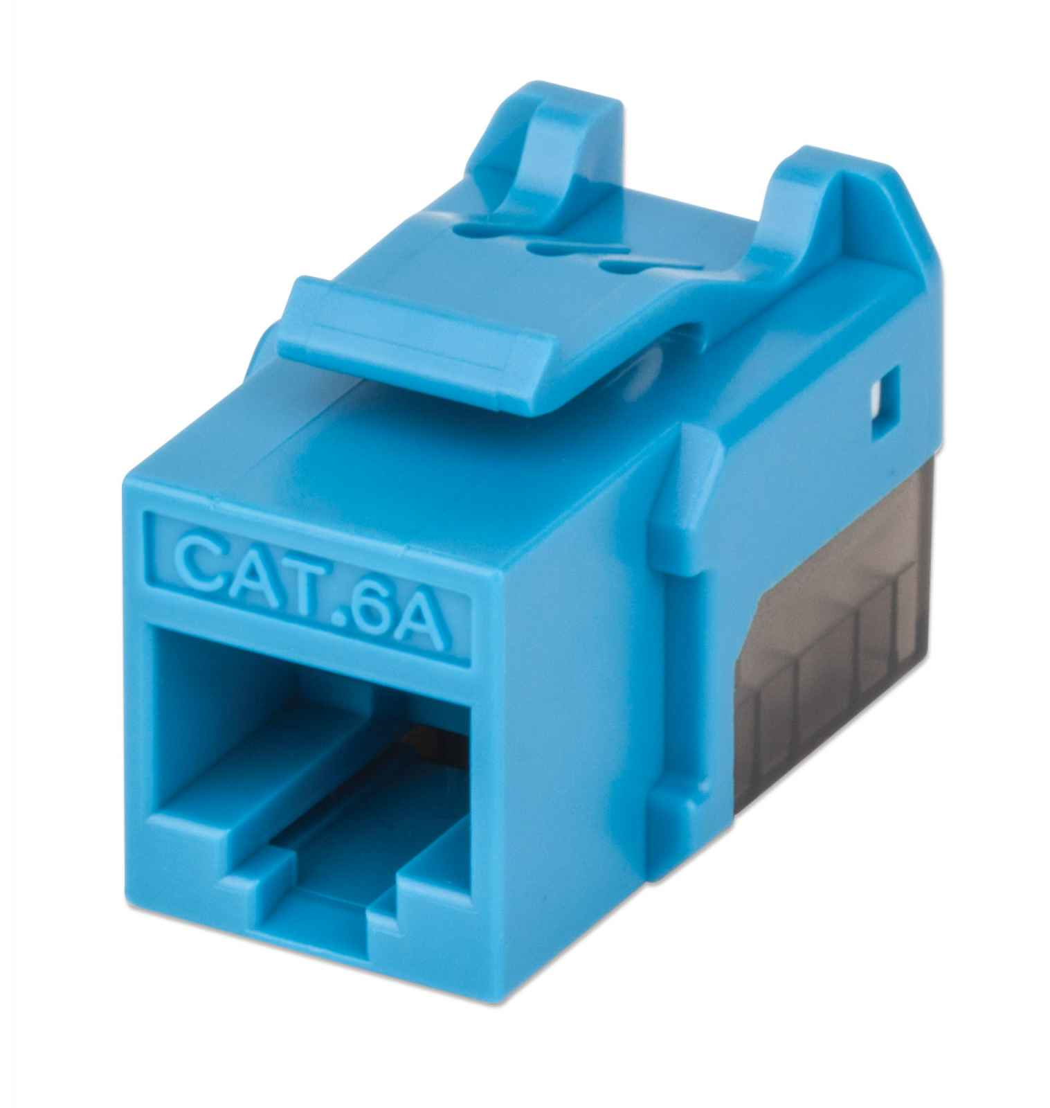 772334 Jack Keystone Cat6a FastPunch – Hace que las terminaciones sean rápidas y fáciles al colocar y cortar todos los alambres en un solo movimiento.