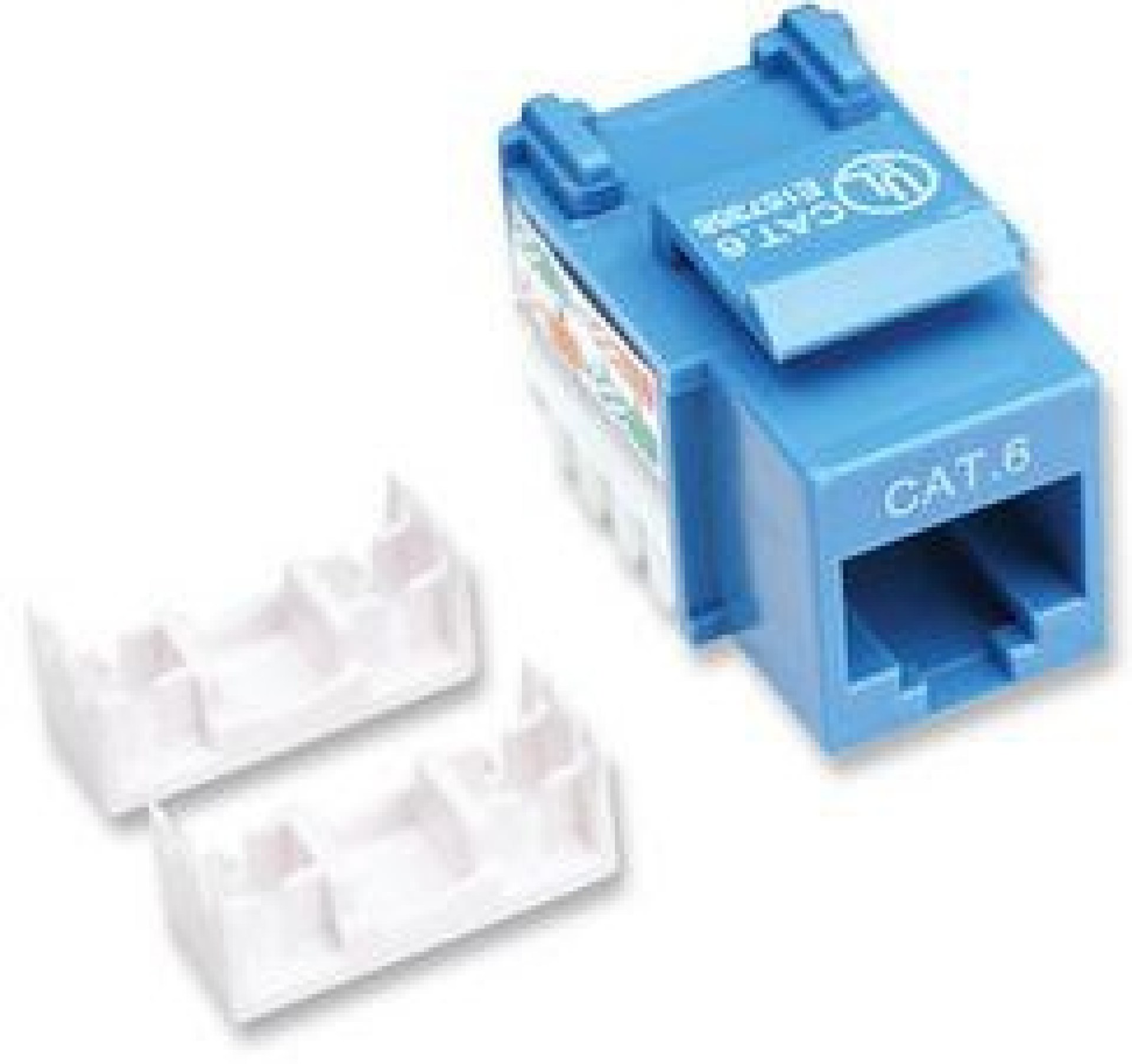 210737 JACK RJ45 CAT6 KEYSTONE DE IMPACTO AZUL – Para uso con cable sin blindaje (UTP) Cat6, Compatible con herramientas de impacto 110 y Krone.