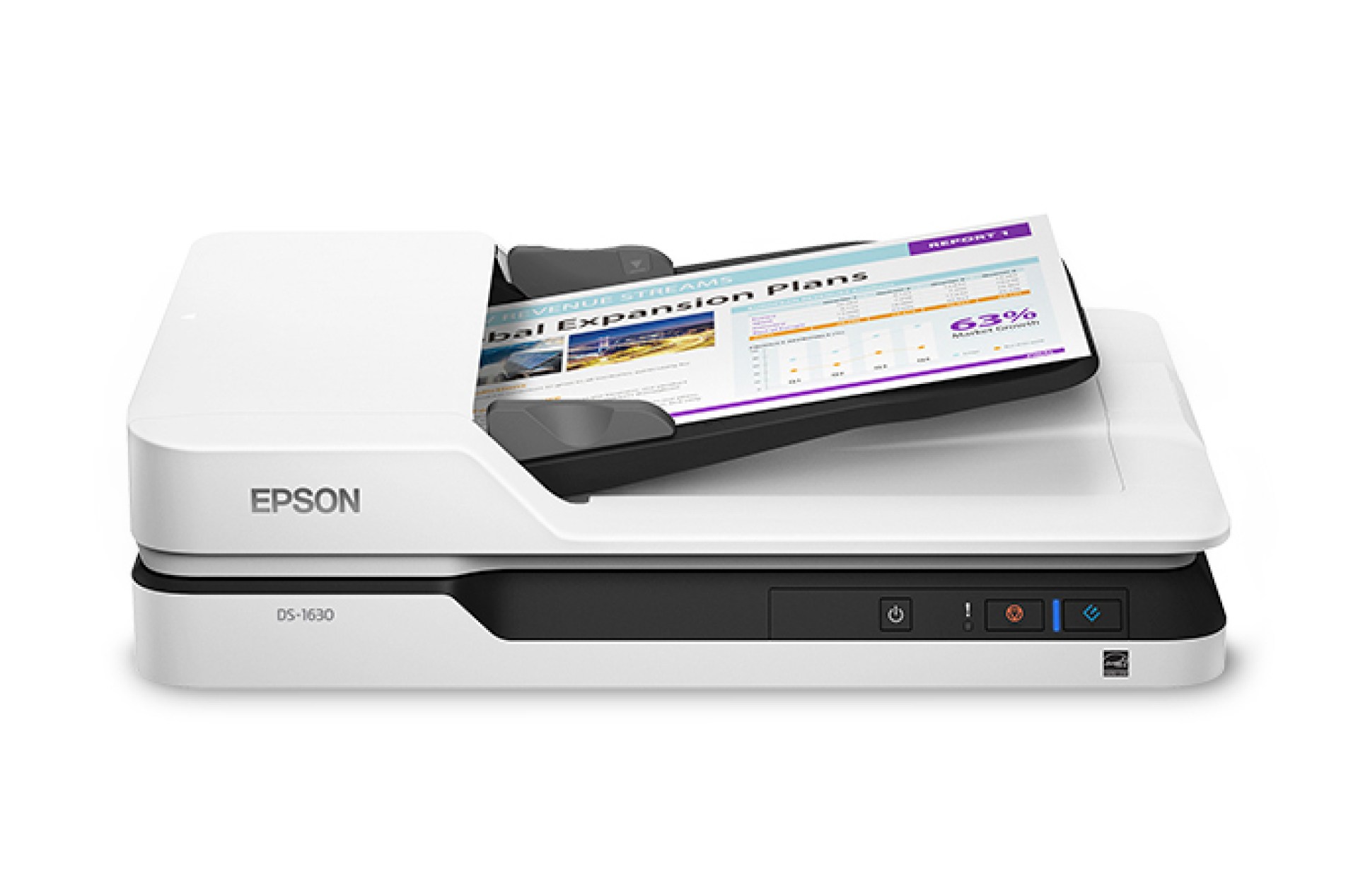 Escáner EPSON WORKFORCE DS-1630 – 216 x 355 mm, Cama plana, CIS, 1500 páginas, 25 ppm