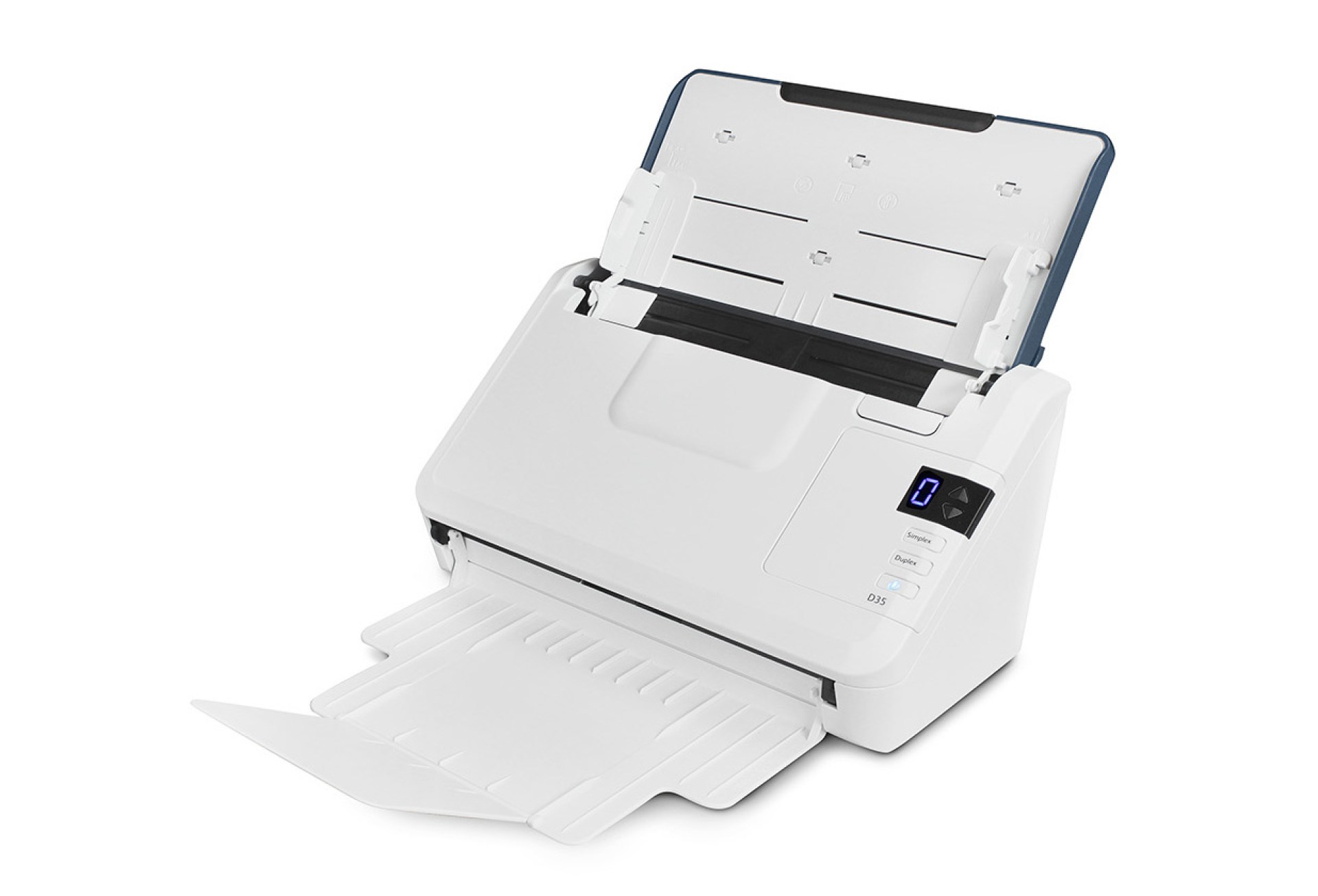 Xerox® Documate D35 – Velocidad 45 ppm / 90 ipm B/N   grises; 35 ppm / 70 ipm en color, bandeja ADF de 50 hojas. Ciclo de trabajo diario 8000 hojas