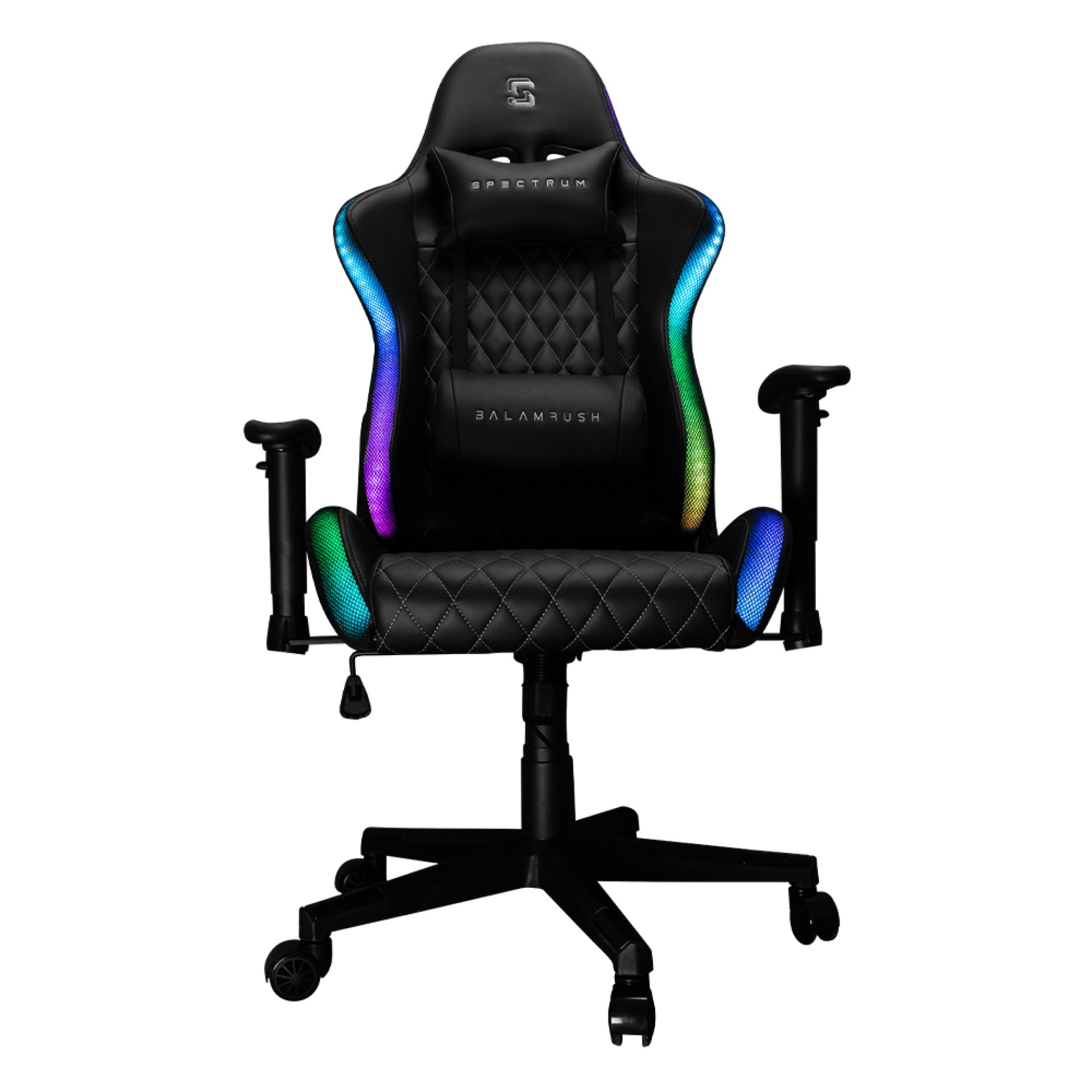 Silla BALAM RUSH GAMER Vinipiel Reclinable 90-180 Piston Clase 4 Reposabrazos 2D RGB LIGHTNING RUSH –