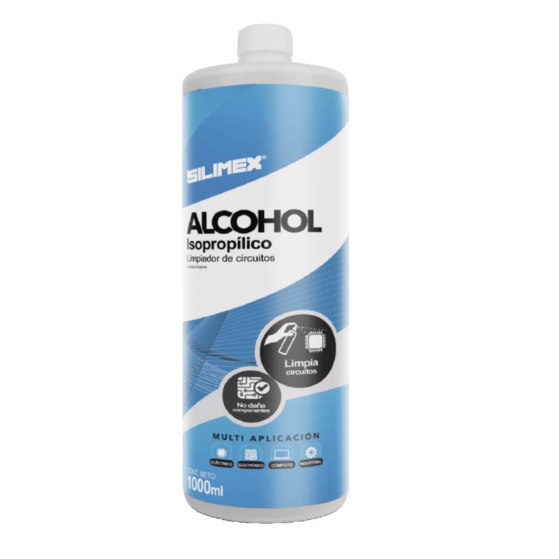 Alcohol Isopropílico SILIMEX ALCOHOL ISO – Azul, Alcohol Isopropilico, 1 LT