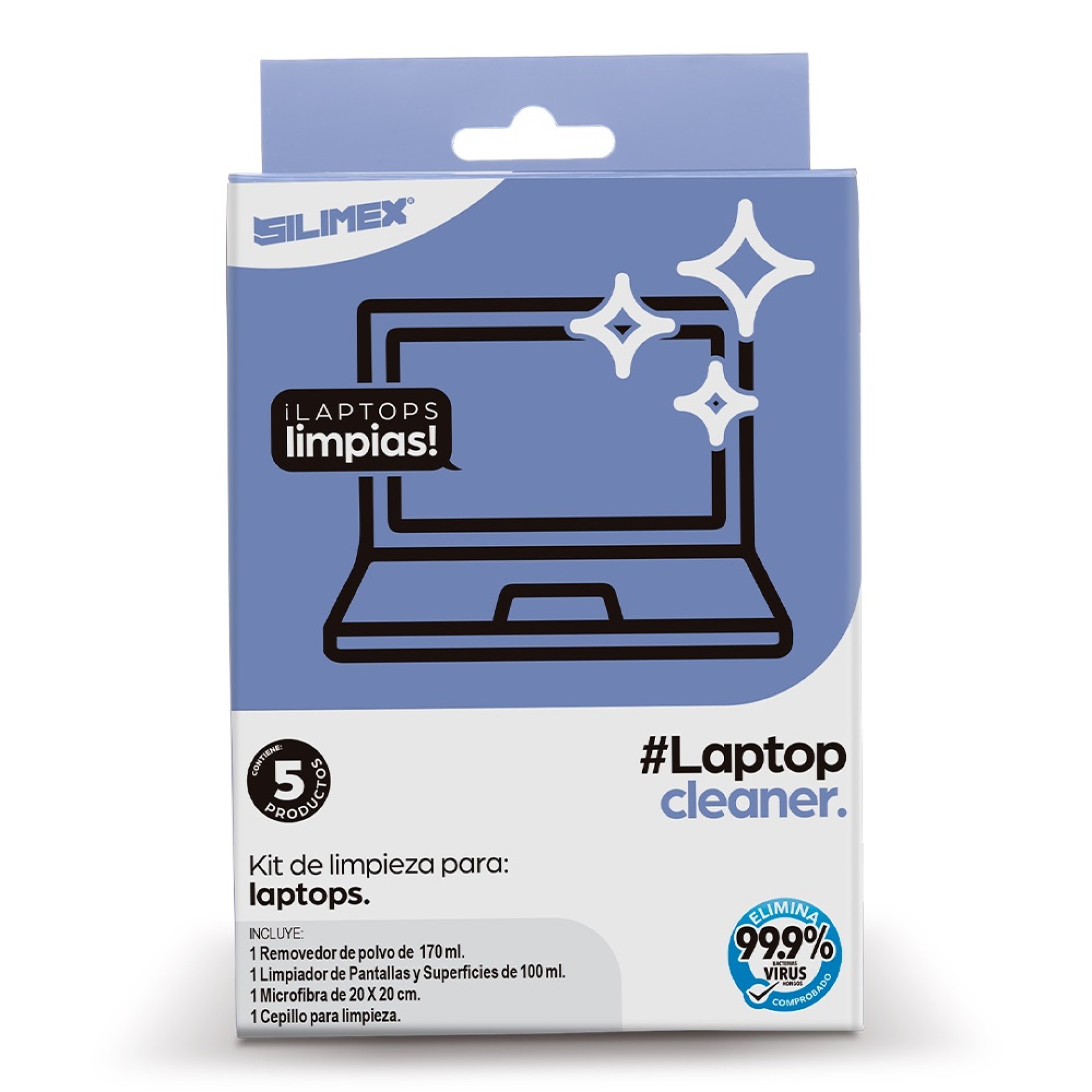 LAPTOP CLEANER – limpiador de laptops. Kit especializado en la limpieza y mantenimiento de laptops. Fórmula sin alcohol y de limpieza ultra rápida.
