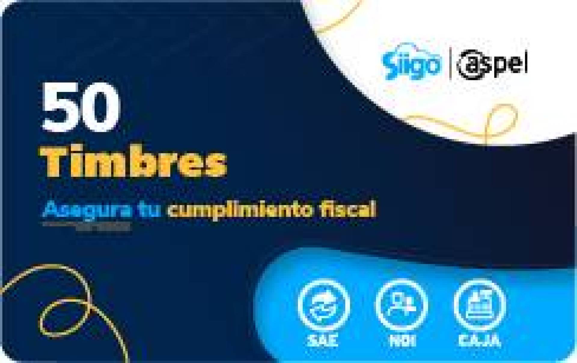 Timbres Fiscales ASPEL PAQUETE DE 50 Timbres FACTE/50 (Electrónico) –
