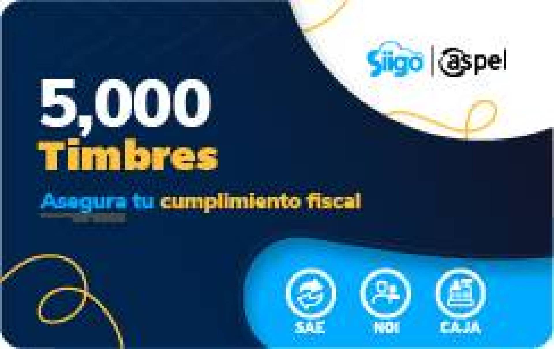 Timbres Fiscales ASPEL Paquete de 5000 Timbres FACTE/5000 (Electrónico) –