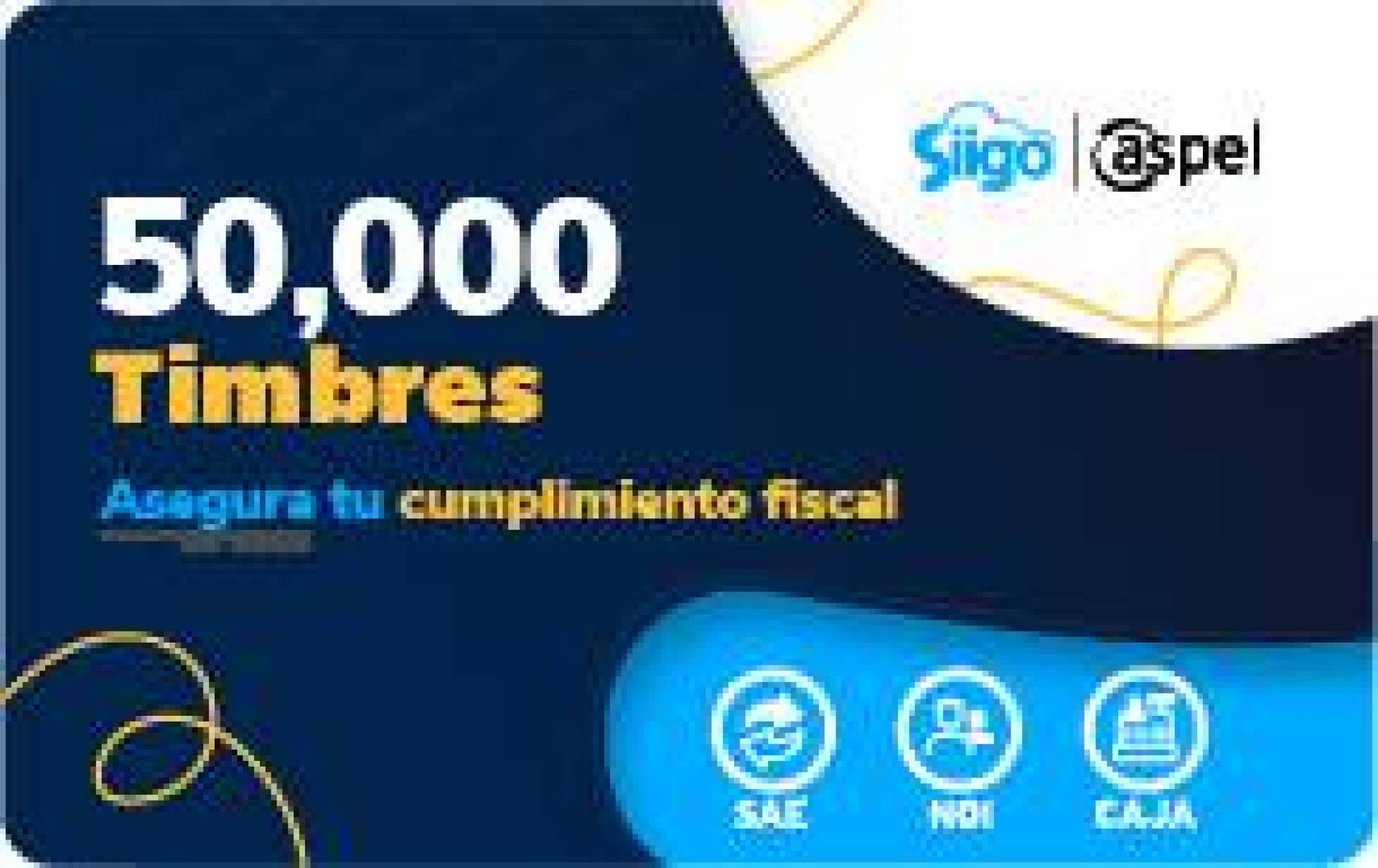 Timbres Fiscales ASPEL Paquete de 50 – 000 Timbres FACTE/50000 (Electrónico)
