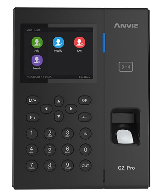 Control de Asistencia Biométrico Anviz AN-C2PRO – Negro, Si, Si