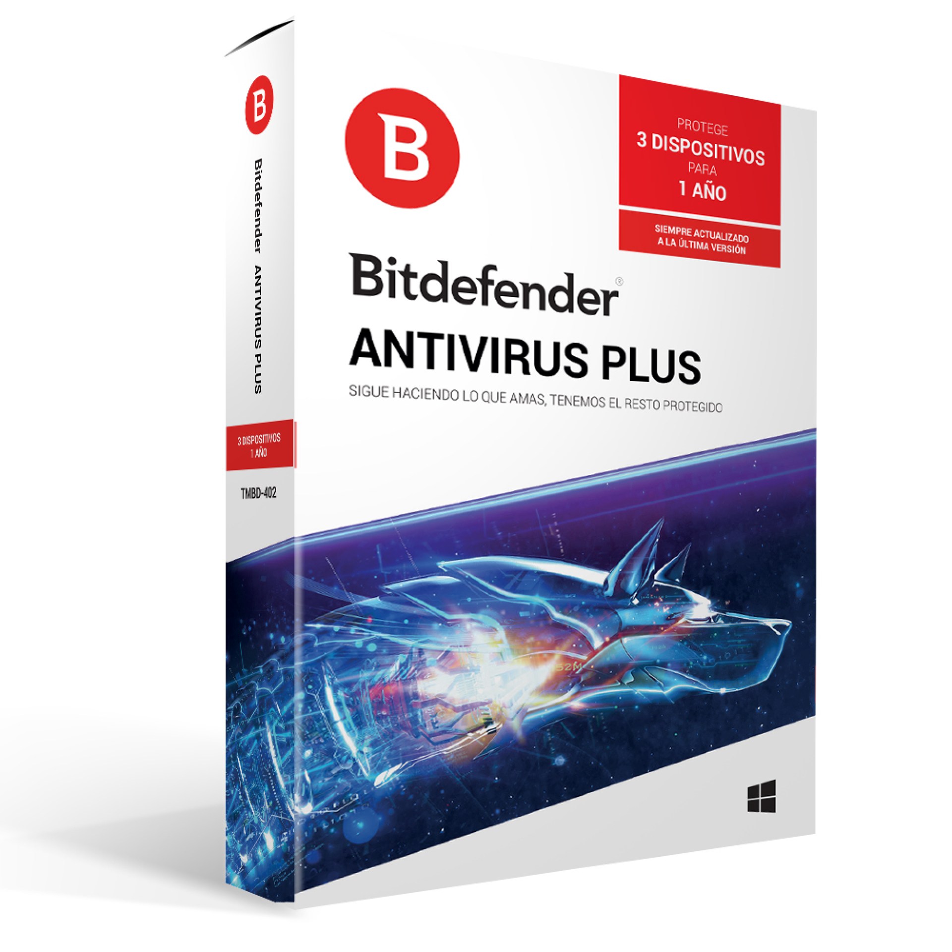 Antivirus BITDEFENDER TMBD-402 – Antivirus, 3 licencias, 1 Año(s), Español