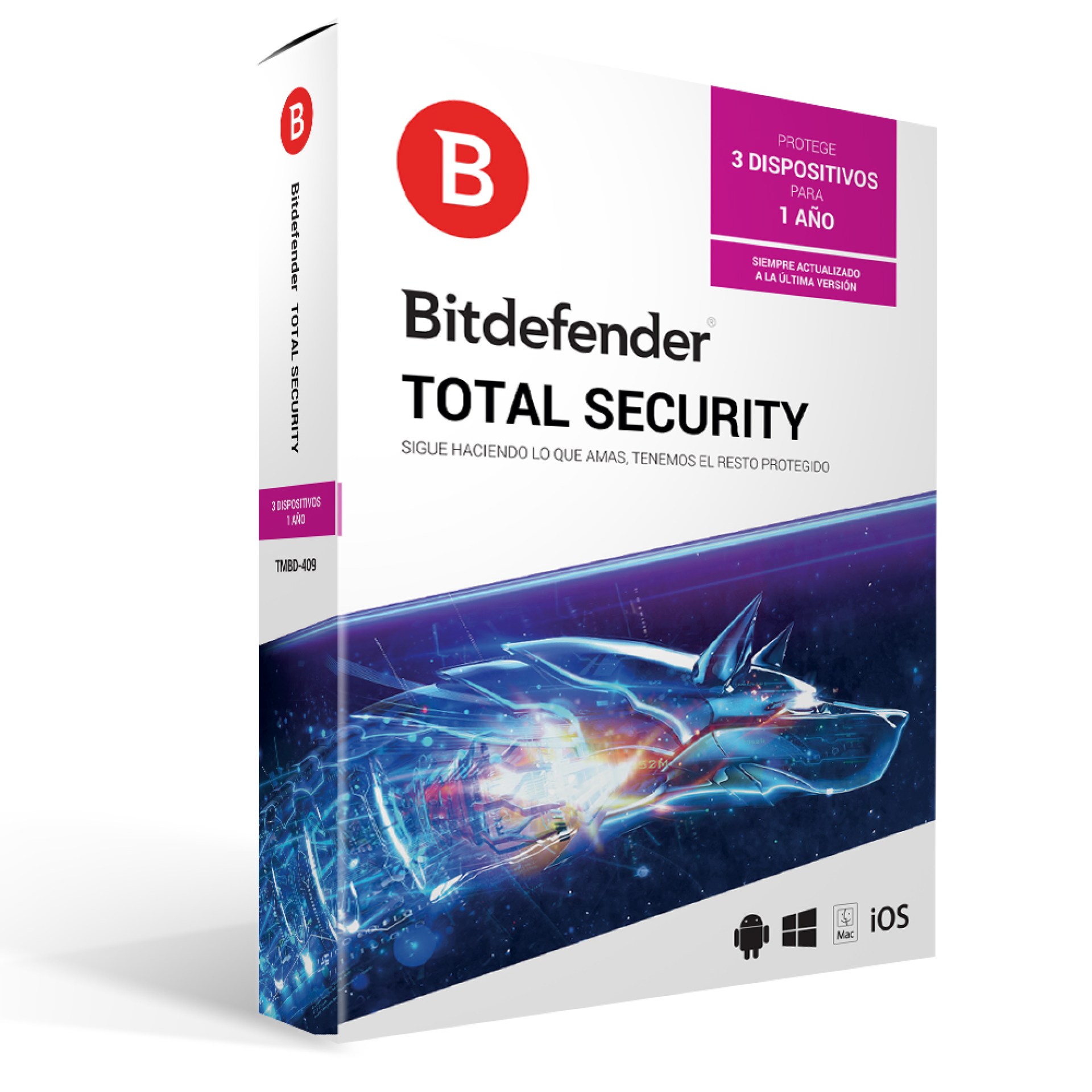 Antivirus BITDEFENDER TMBD-409 – 3 licencias, 1 Año(s)
