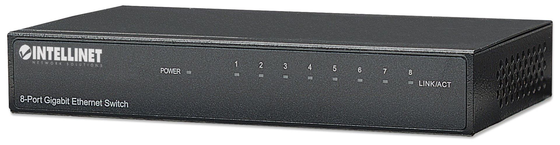 Switch INTELLINET 530347 – Negro, 8 puertos, 10/ 100/ 1000 Auto MDI-X