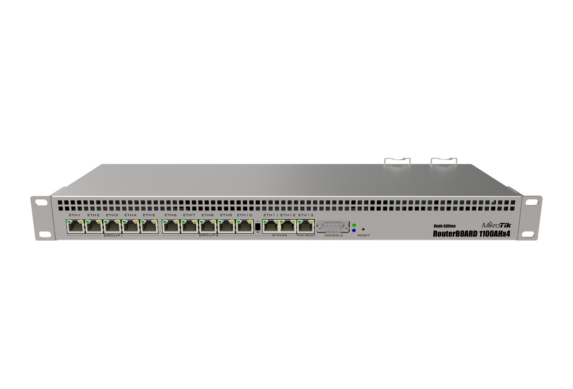 Mikrotik RB1100AHX4-DE – CPU 4 Núcleos, 13 Puertos Gigabit Ethernet, 1 GB Memoria, Licencia Nivel 6