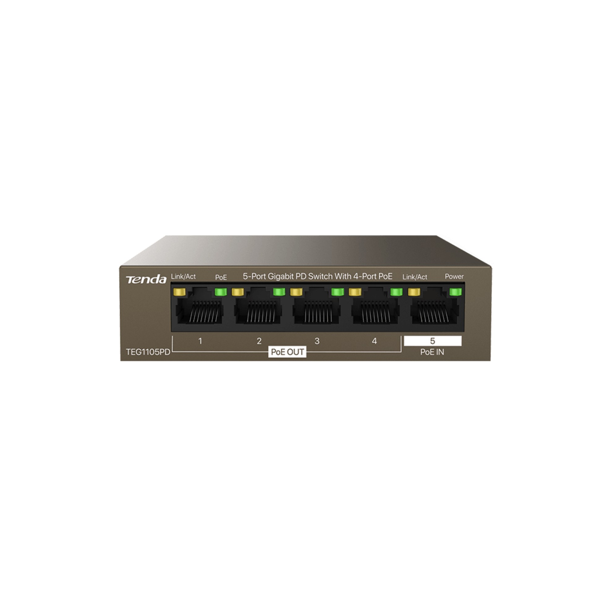 Switch GIGABIT PD TENDA TEG1105PD 5 Puertos –
