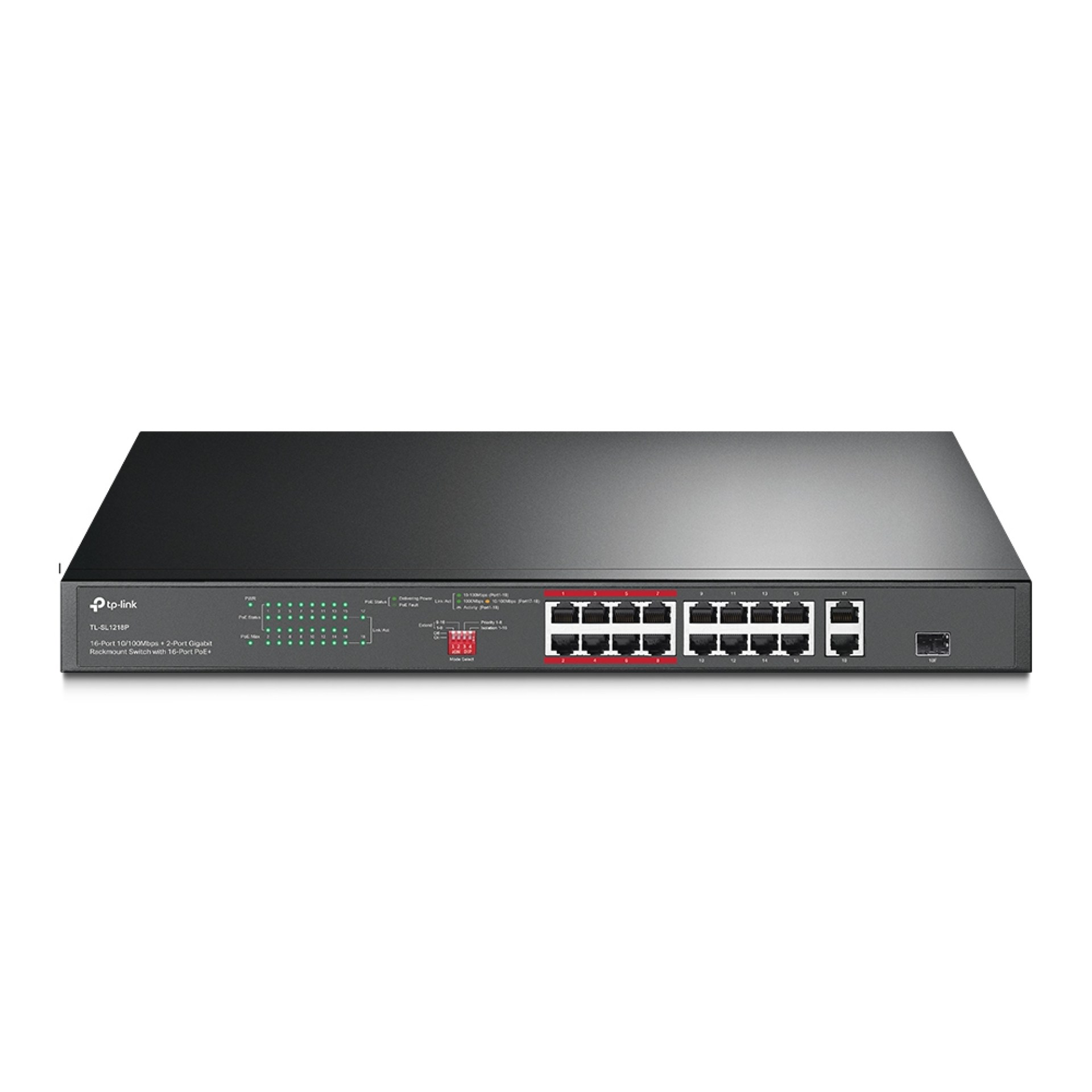 Switch POE TP-LINK TL-SL1218P – Negro, 16