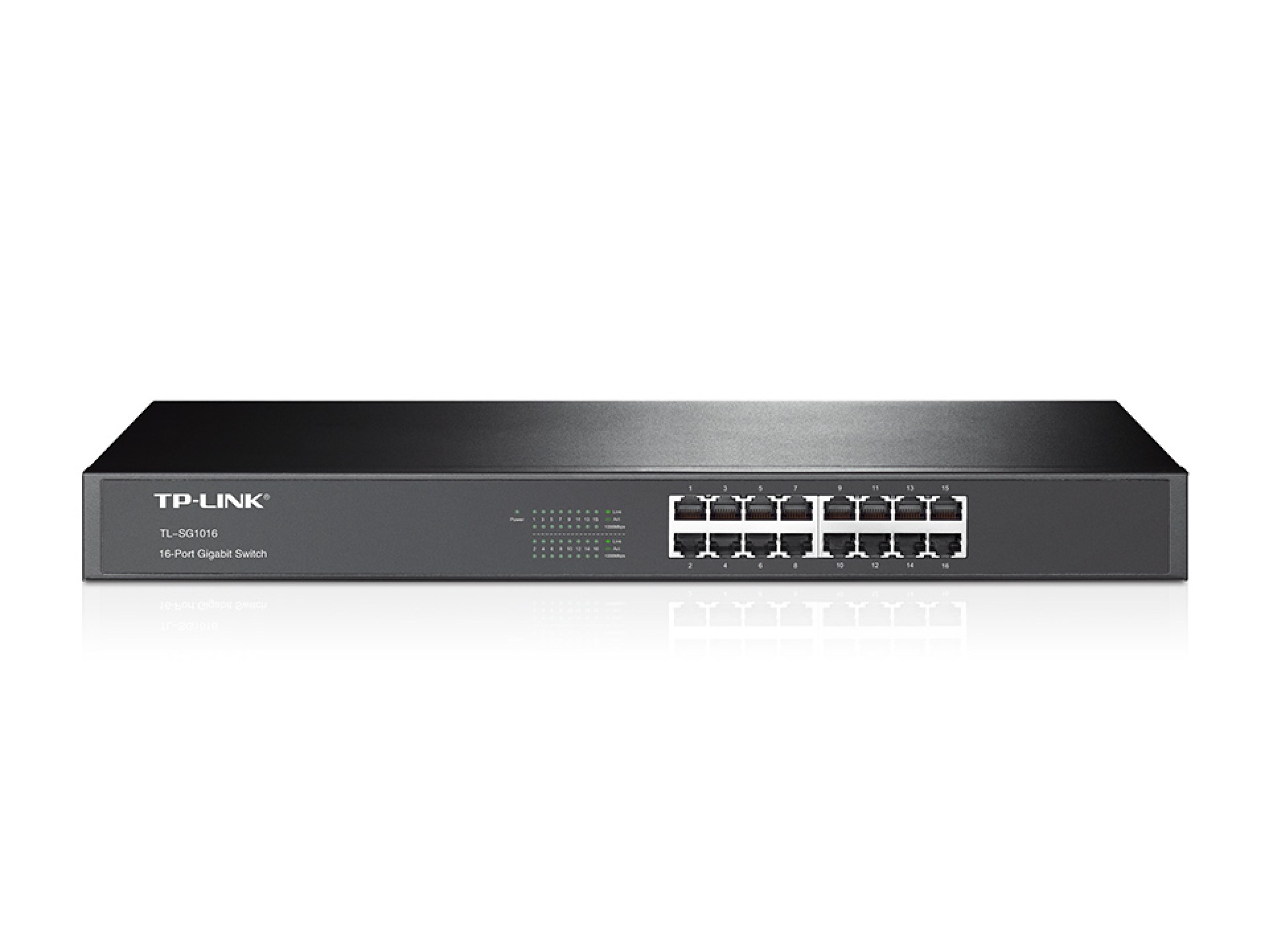 Switch  TP-LINK TL-SG1016 – Negro, 16, 10/100/1000 Base-T(X)