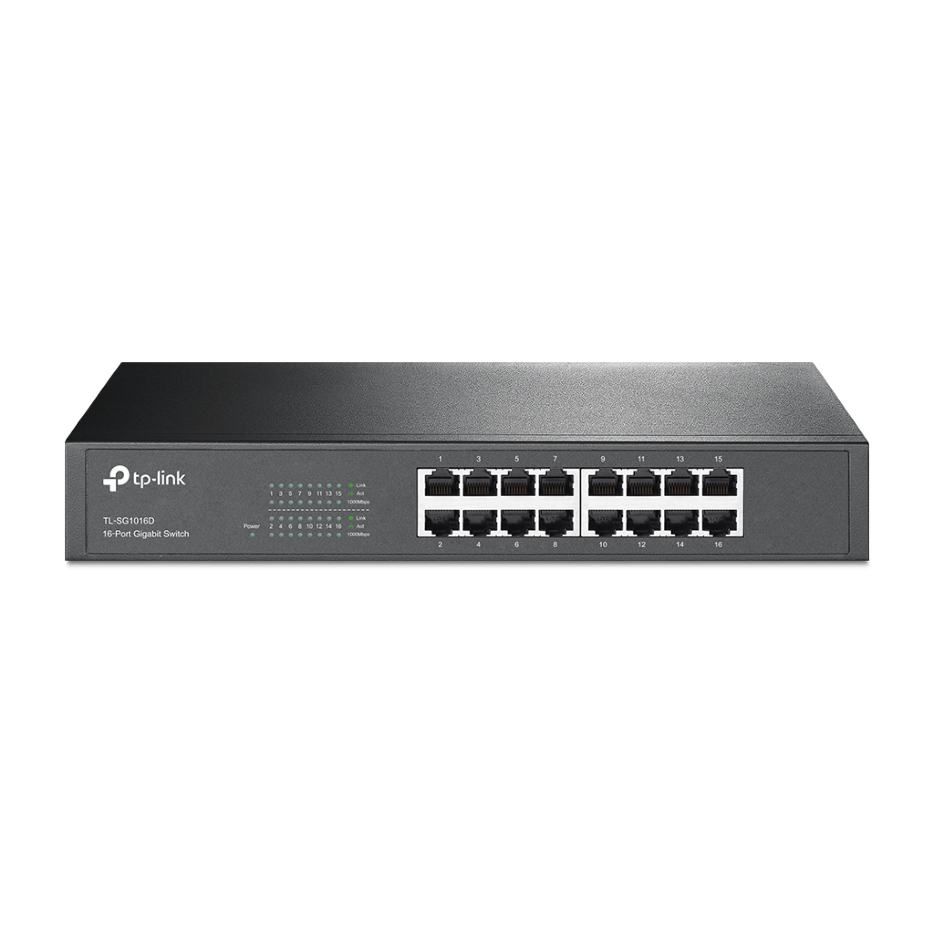 Switch TP-LINK – Gris, 10/100/1000 Mbps, 16ptos, Escritorio
