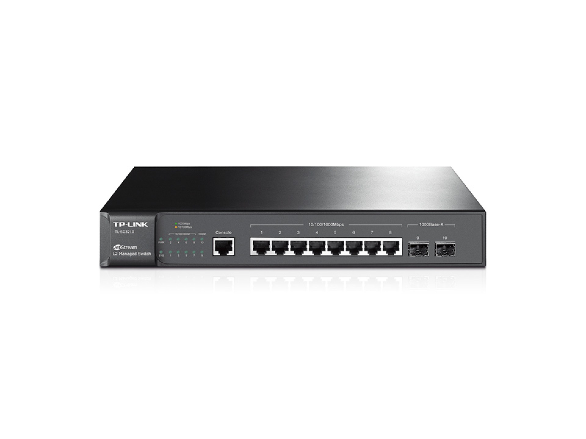 Switch Administrable TP-LINK – Negro, 10/100/1000Mbps, 8ptos, SG3210 (TL-SG3210)