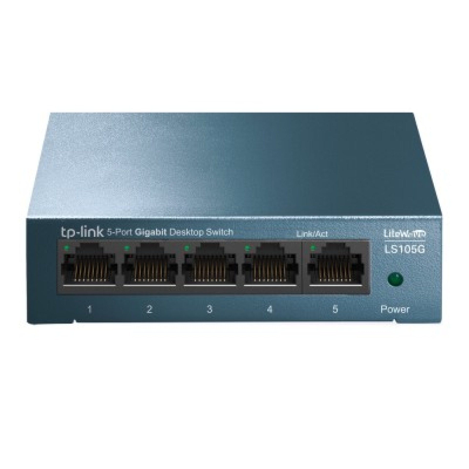 SWITCH DE 5 PUERTOS GIGABIT TP-LINK LS105G PARA ESCRITORIO PLUG AND PLAY CON CARCASA DE ACERO –
