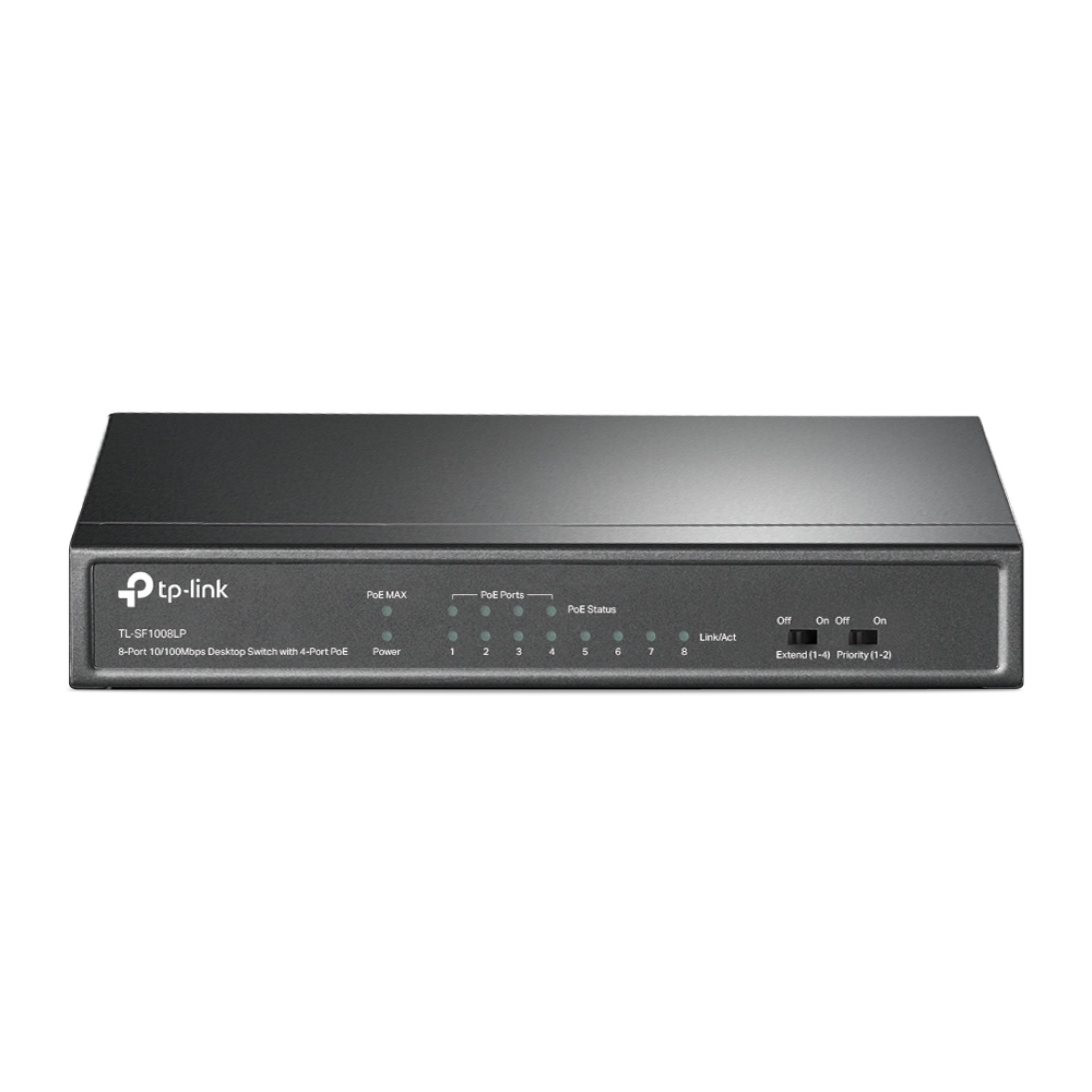 Switch no administrable de 8 puertos 10/100Mbps – con 4 puertos PoE