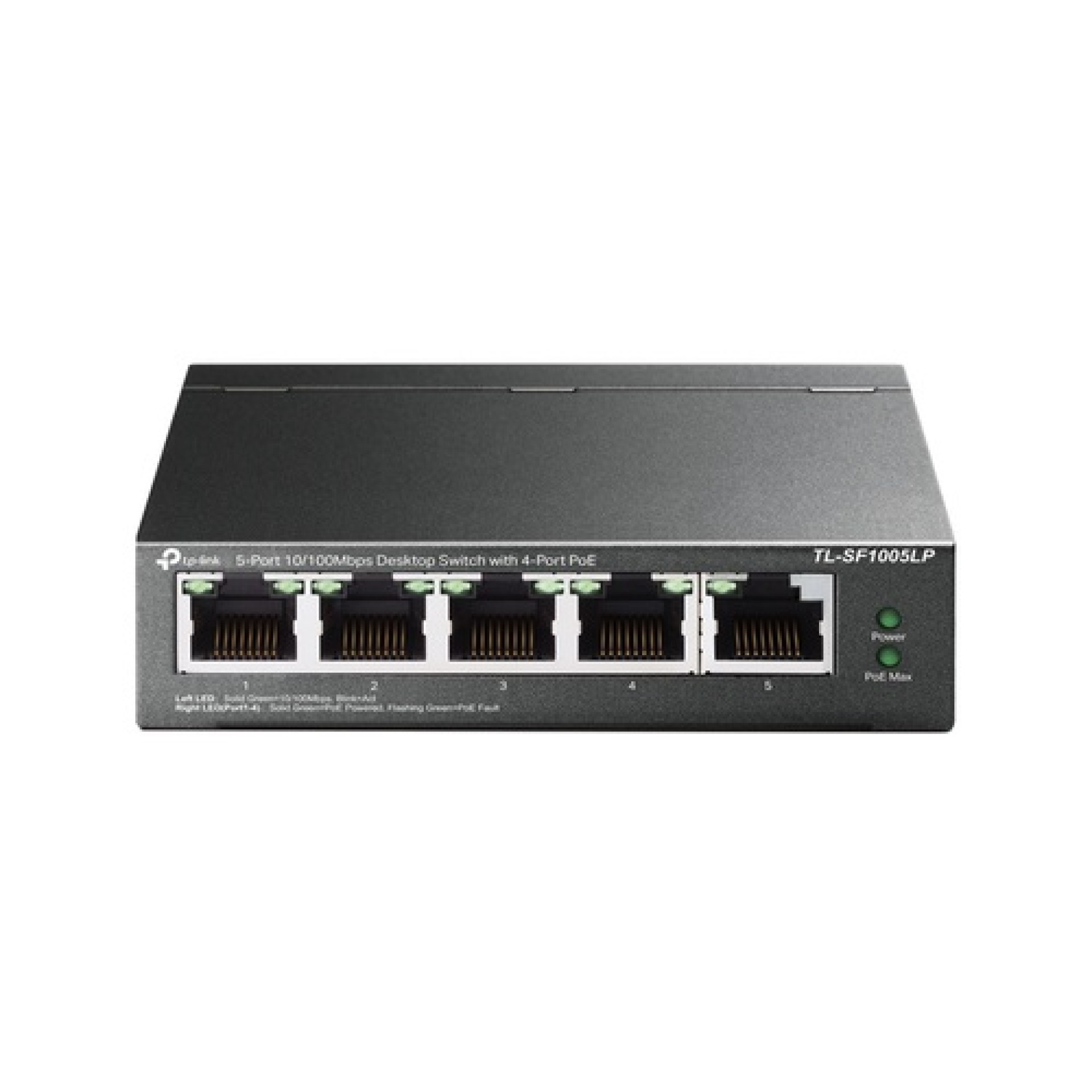 Switch no administrable de 5 puertos 10/100Mbps – con 4 puertos PoE