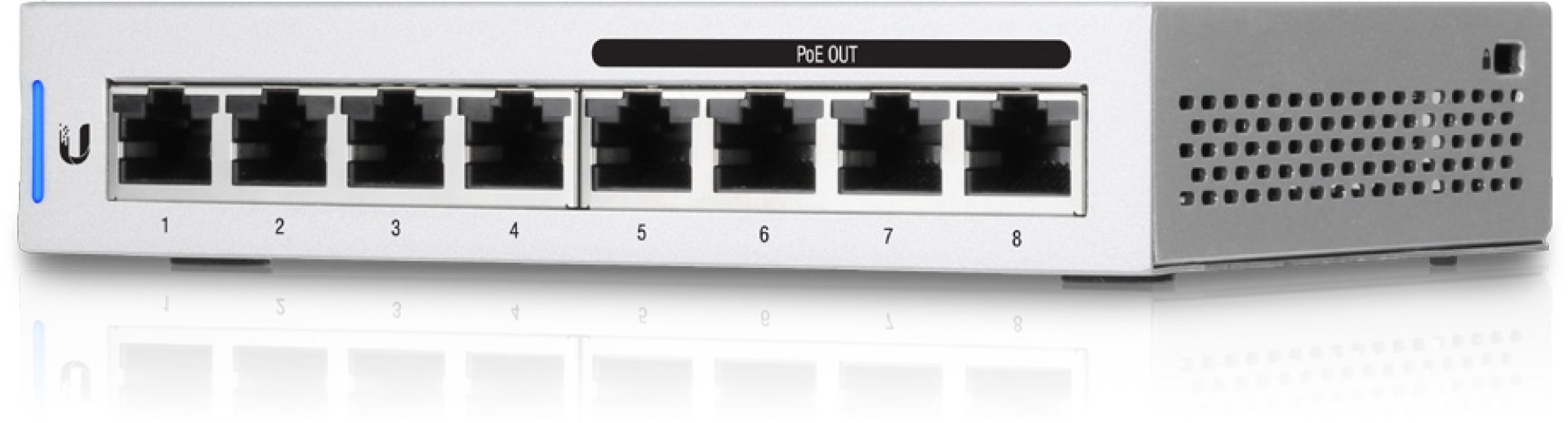 Switch UBIQUITI US-8-60W – Gris, 8