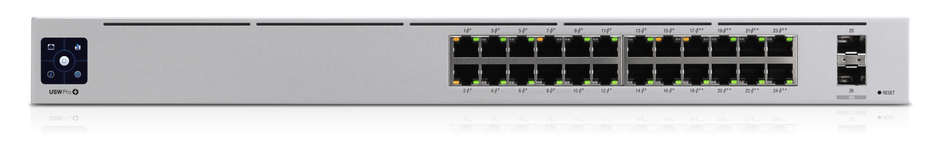 Switch  UBIQUITI USW-PRO-24-POE – Plata, 400 W, 24 + 2 SFP