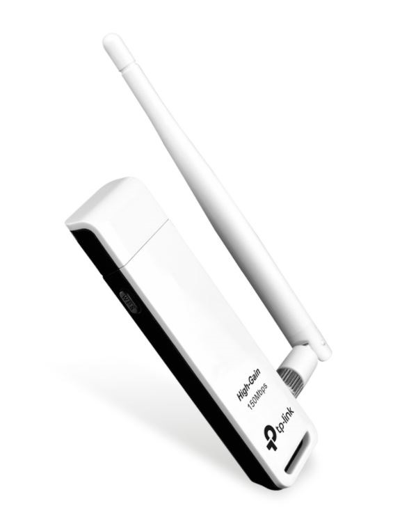 Adaptador USB TP-LINK TL-WN722N – Inalámbrico, 150 Mbit/s, Color blanco