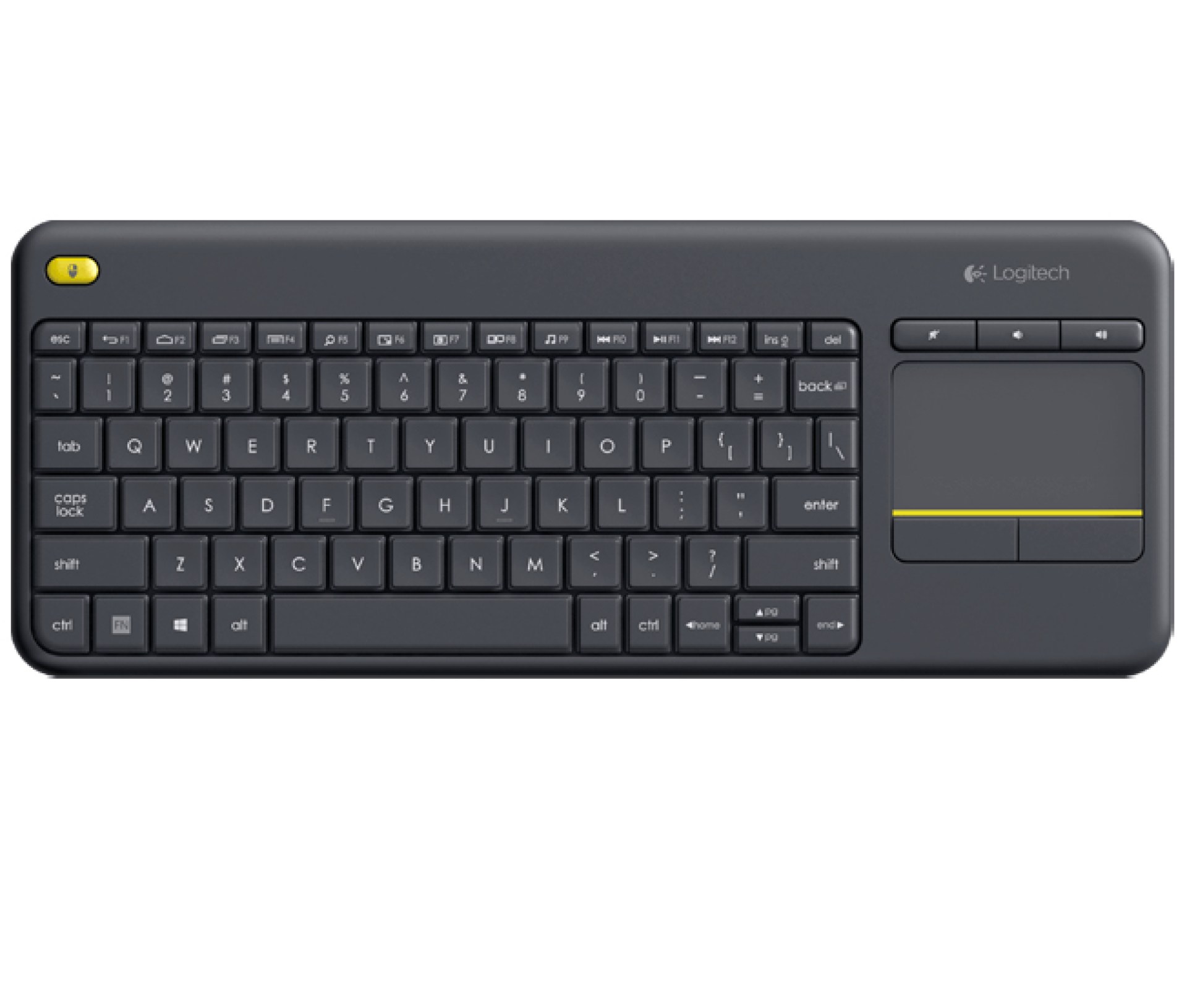 Wireless Touch Keyboard LOGITECH K400 PLUS – Negro, Inalámbrico
