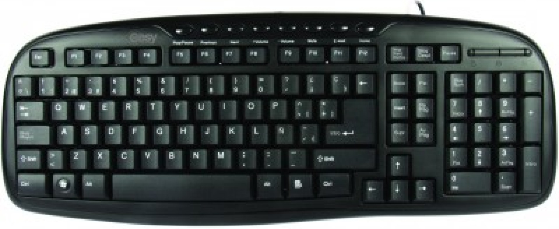 Teclado Multimedia PERFECT CHOICE – USB, Negro, Alámbrico