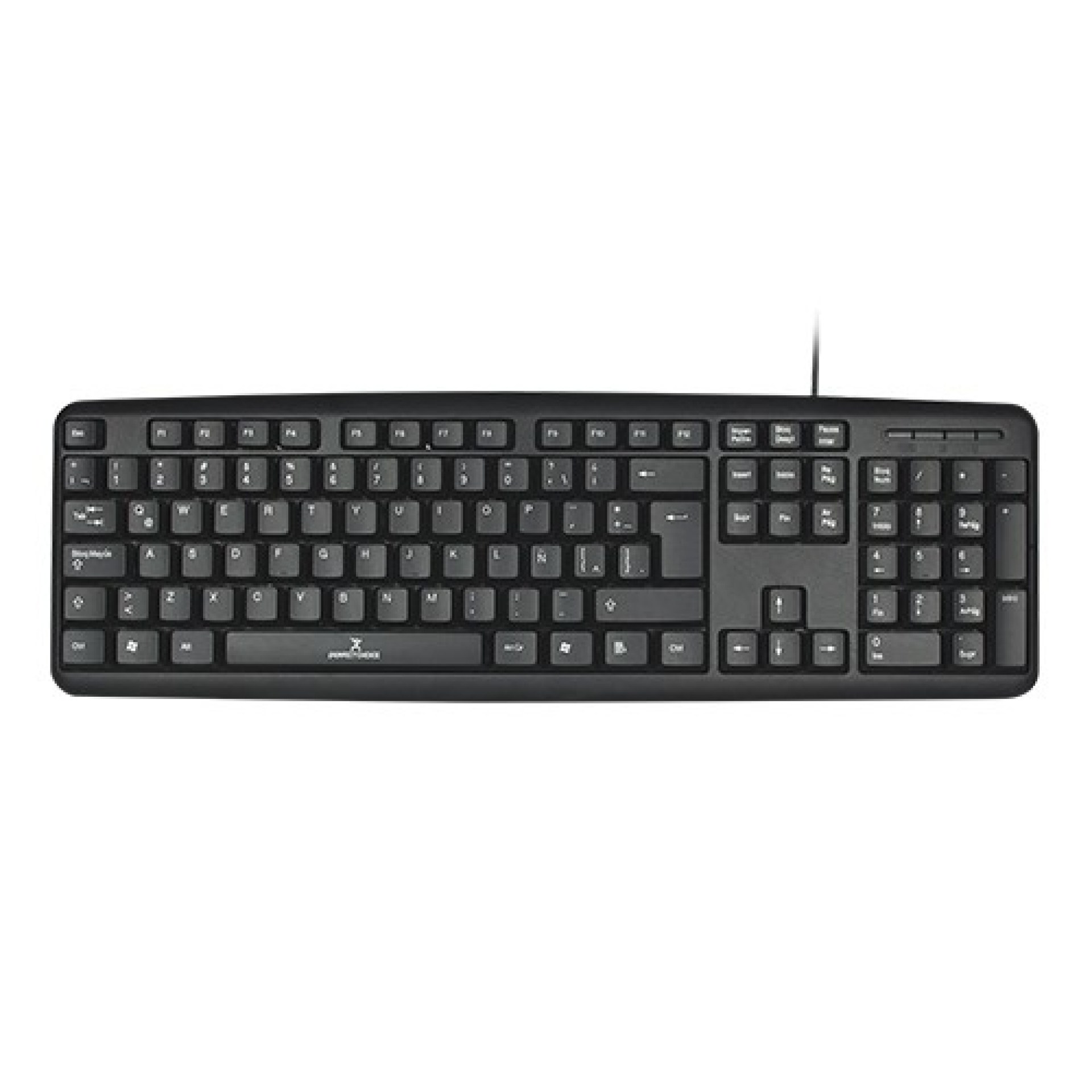 Teclado PERFECT CHOICE PC-201038 – USB, QWERTY, Negro, Universal, Alámbrico