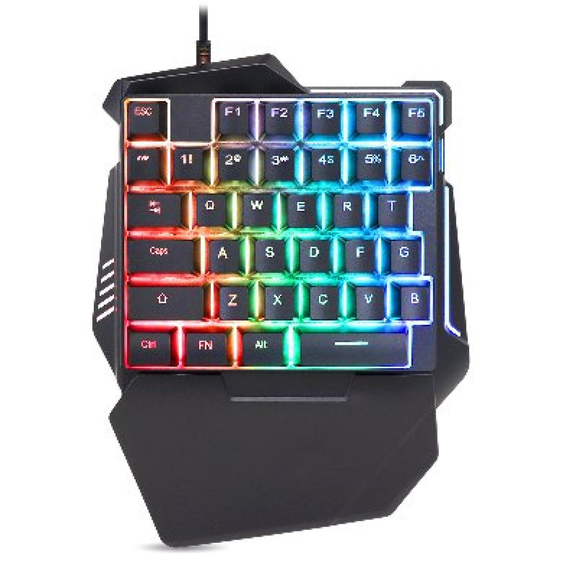 Teclado Gamer ONE HAND BROBOTIX 567892 – USB, Negro, RGB