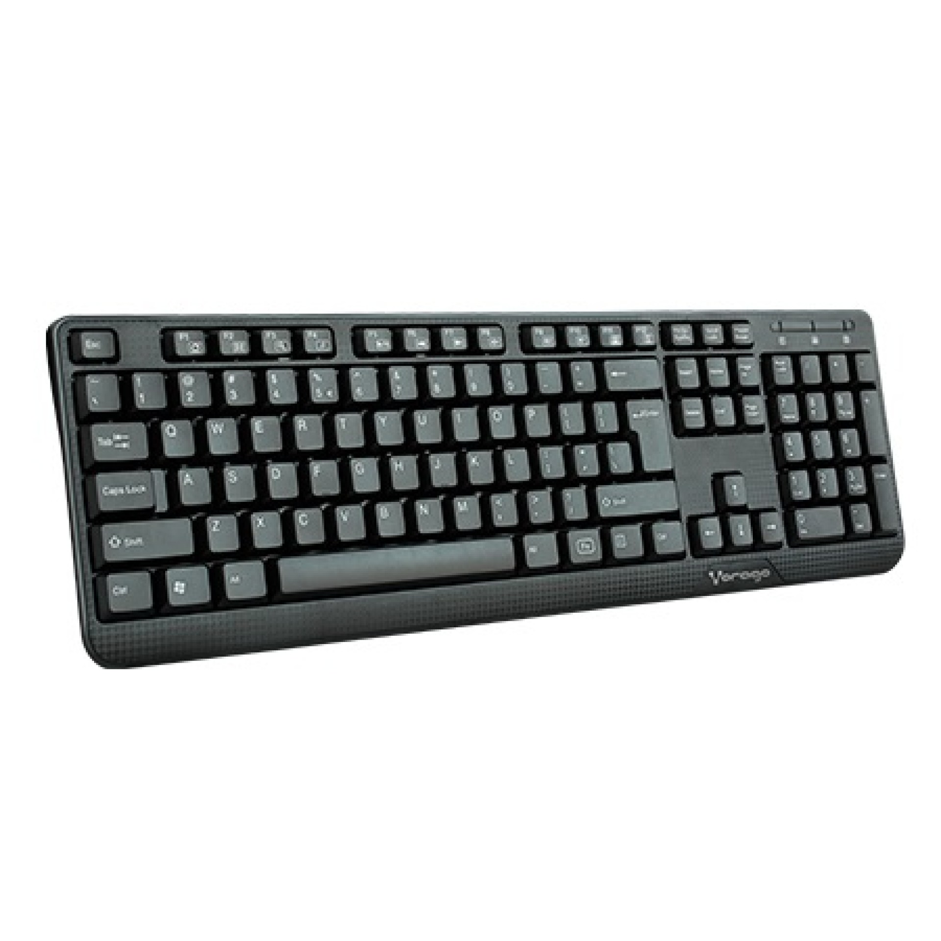 Teclado Alámbrico VORAGO – KB-102 USB, Alámbrico, Universal, teclas FN Multimedia, Negro.