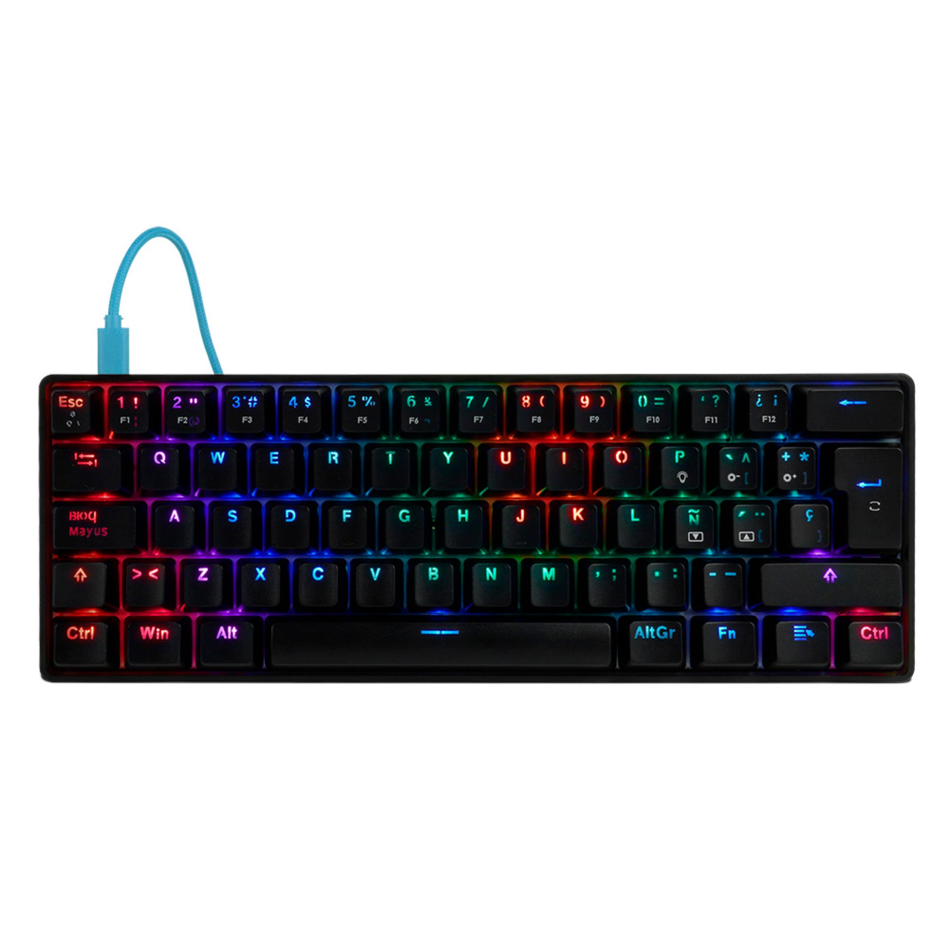 Teclado Mecánico  GAME FACTOR KBG560-BL – USB, Negro