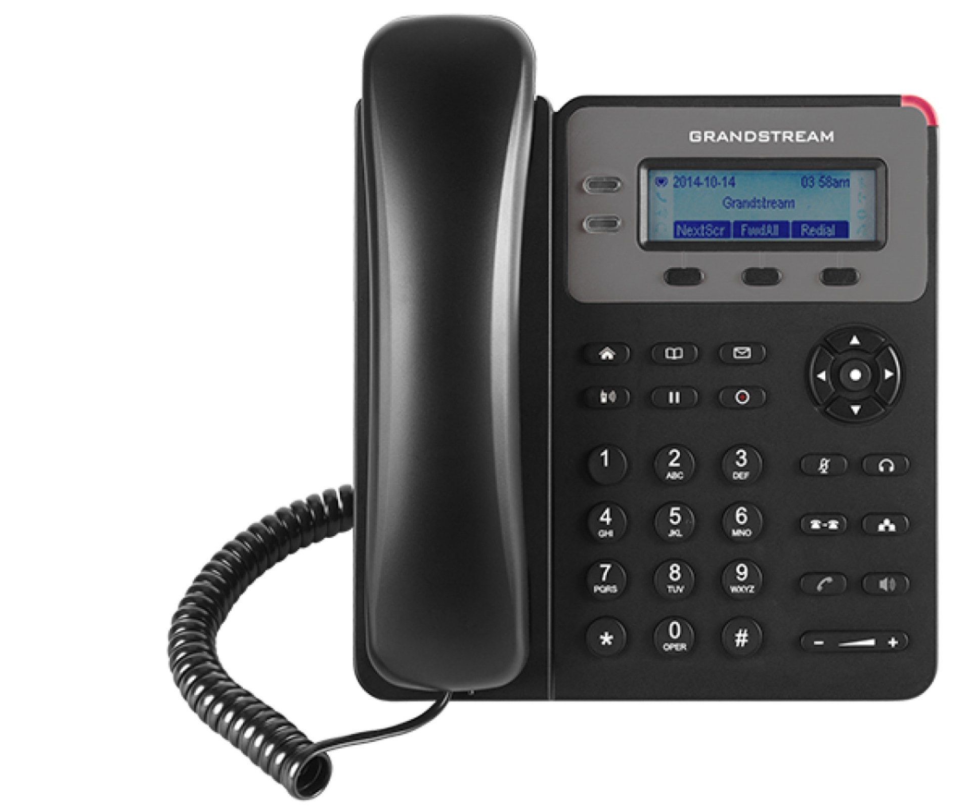 Teléfono IP de 1 linea con 1 cuenta SIP – Ethernet con Poe, conferencia de 3 vías, SIP, incluye su fuente de alimentación