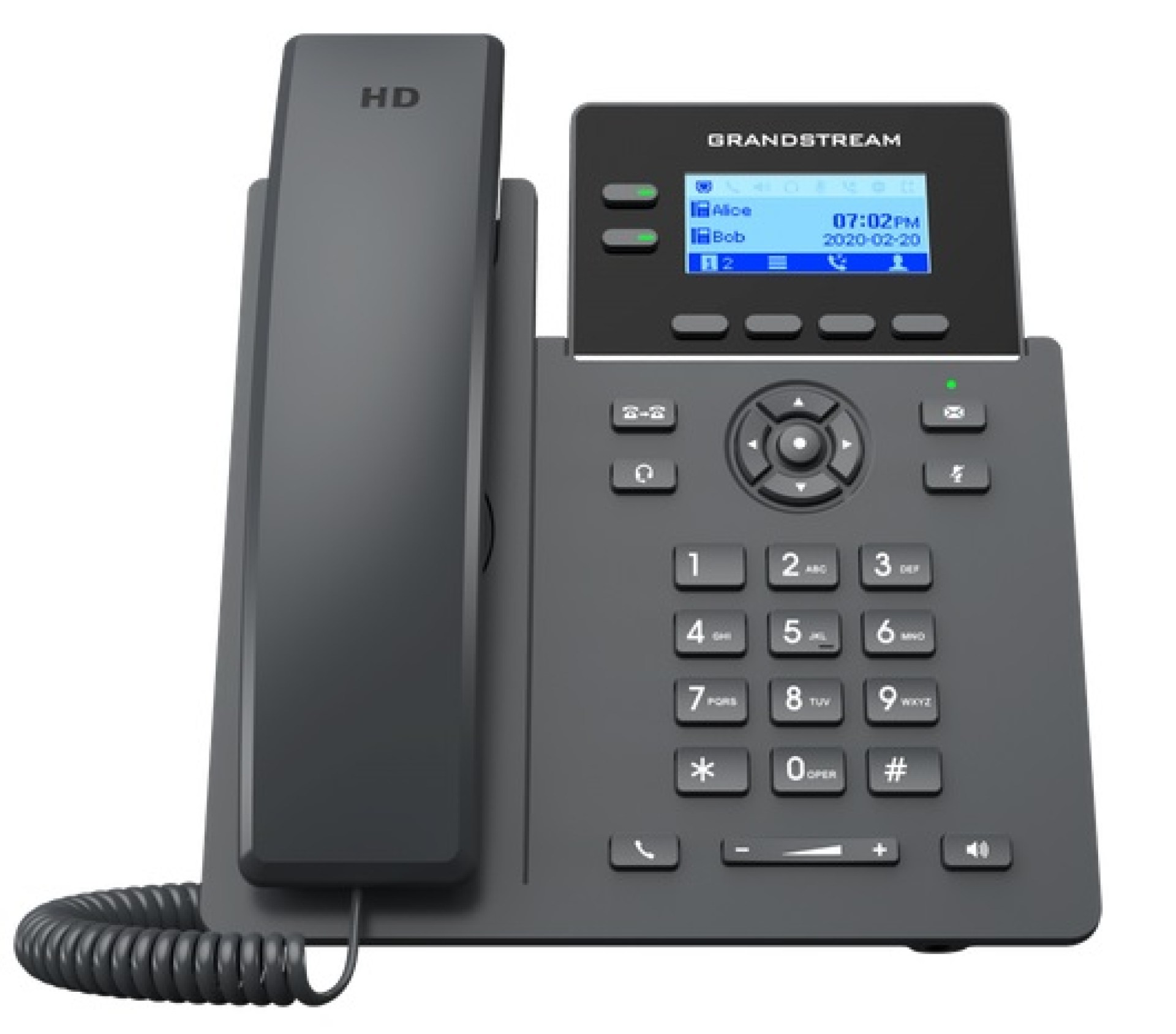 Teléfono IP de 2 líneas con 4 cuentas SIP – conferencia de 5 vías, Ethernet con Poe pero NO incluye su fuente de alimentación