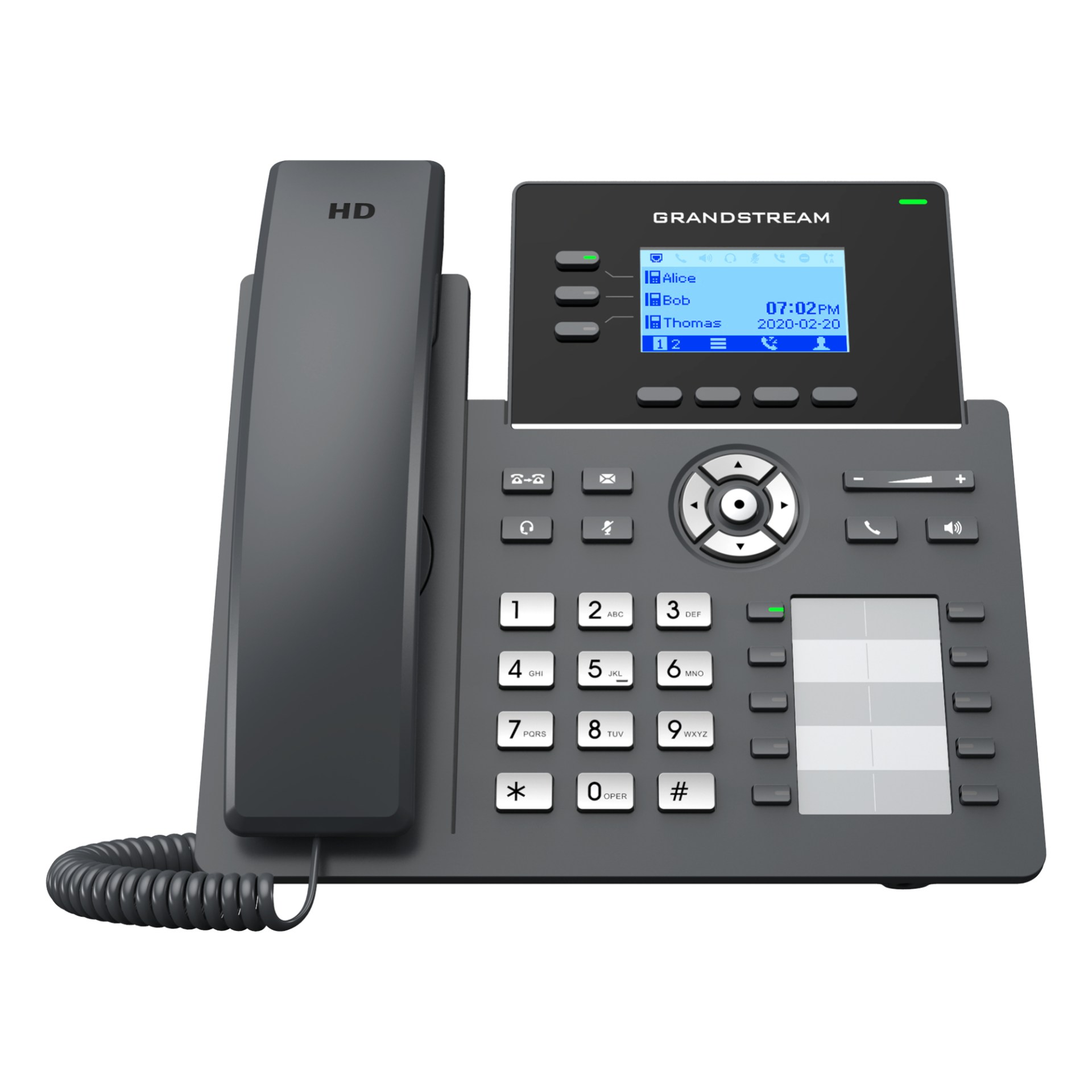 Teléfono IP de 3 líneas con 6 cuentas SIP – conferencia de 5 vías, GDMS, Gigabit con Poe pero NO incluye su fuente de alimentación