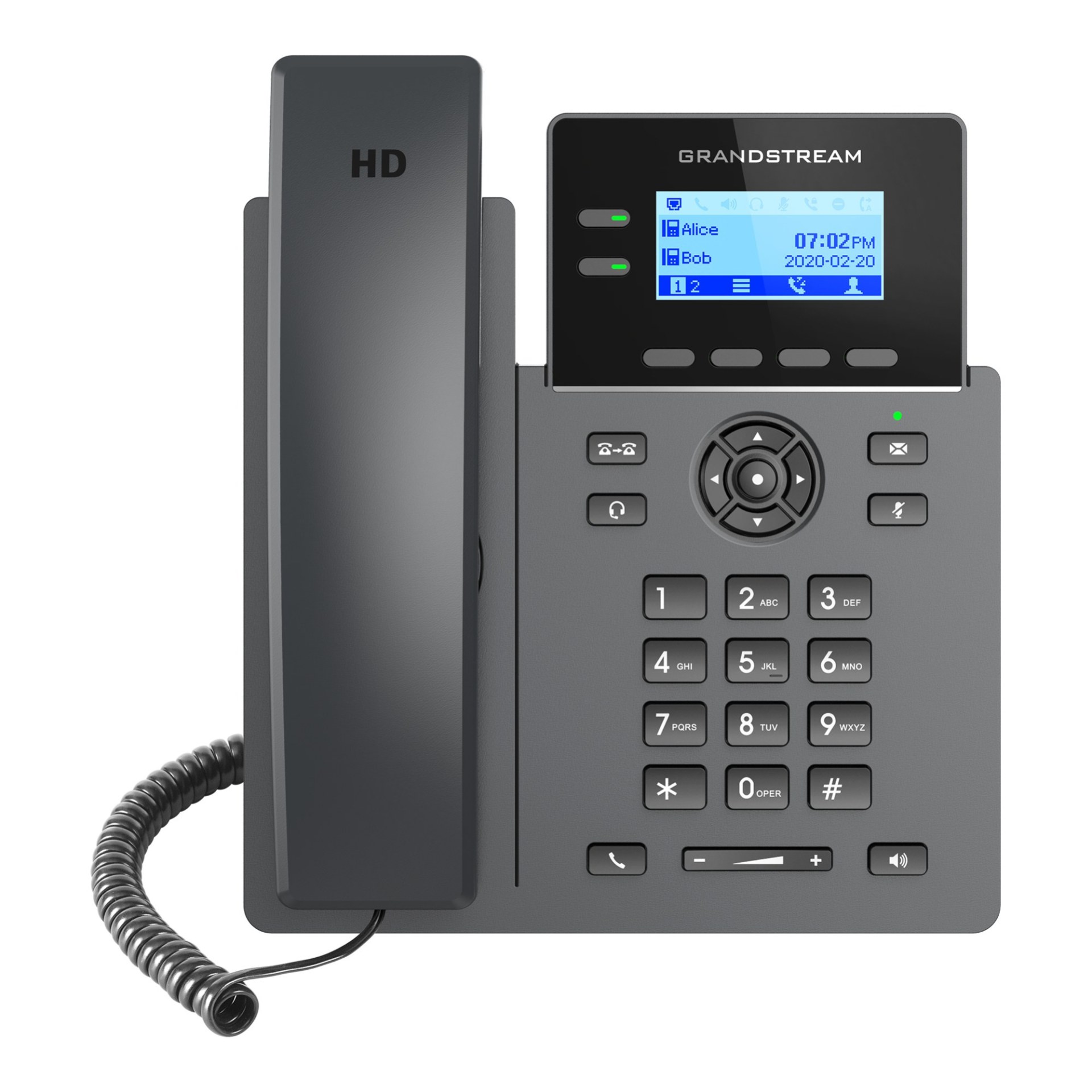 Teléfono IP de 2 líneas con 4 cuentas SIP – conferencia de 5 vías, Ethernet Sin Poe pero SI incluye su fuente de alimentación