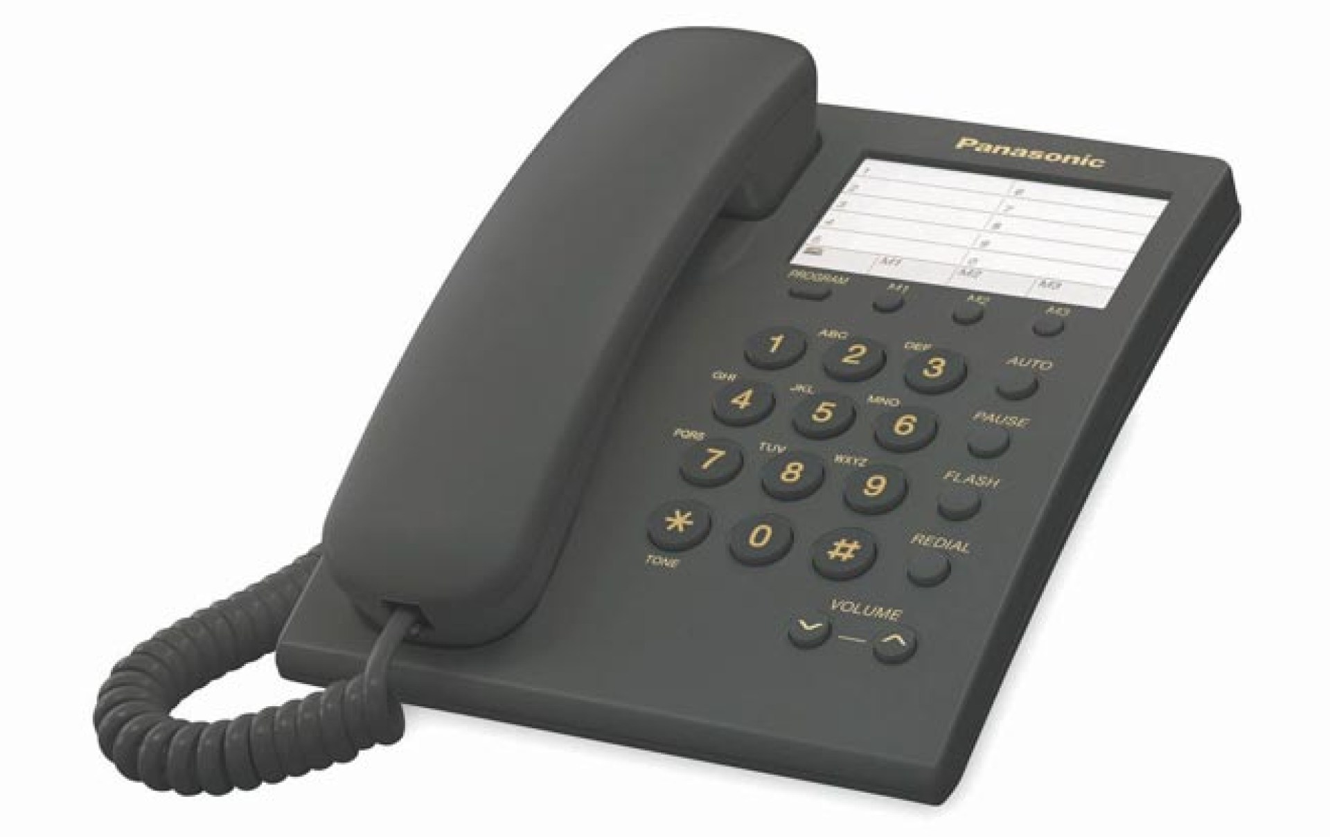 Teléfono analógico PANASONIC KX-TS550MEB – Analógica, Escritorio/pared, Negro