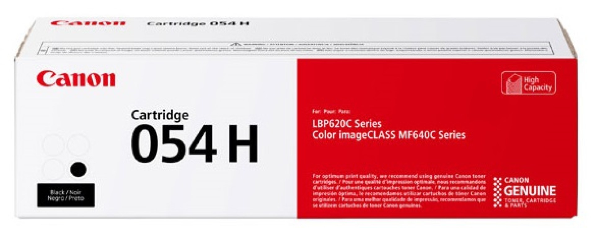 Toner  CANON 054H BK – Laser, 3100 páginas, Negro, imageCLASS LBP622Cdw, imageCLASS MF642Cdw