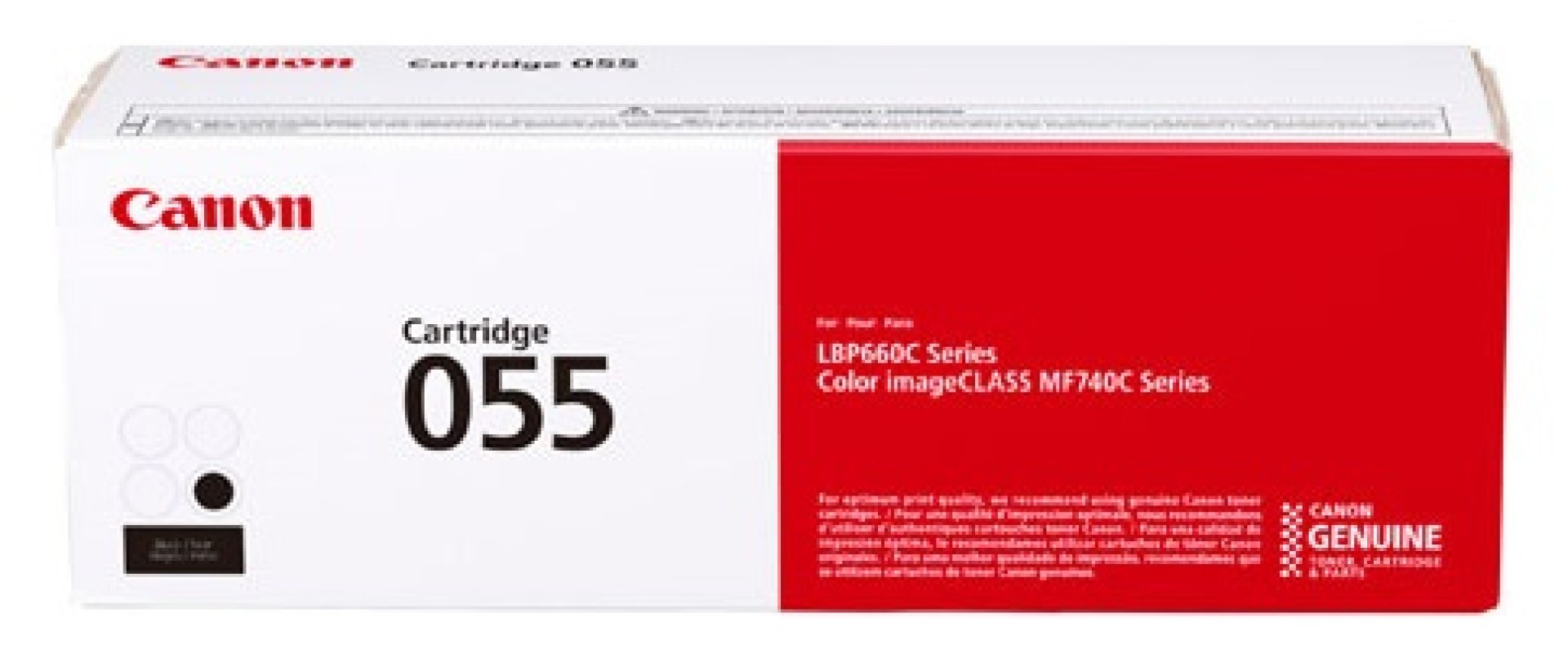 Toner CANON 055 BK – Laser, 1200 páginas, Negro, imageCLASS LBP664CDW, MF741CDW, MF743CDW