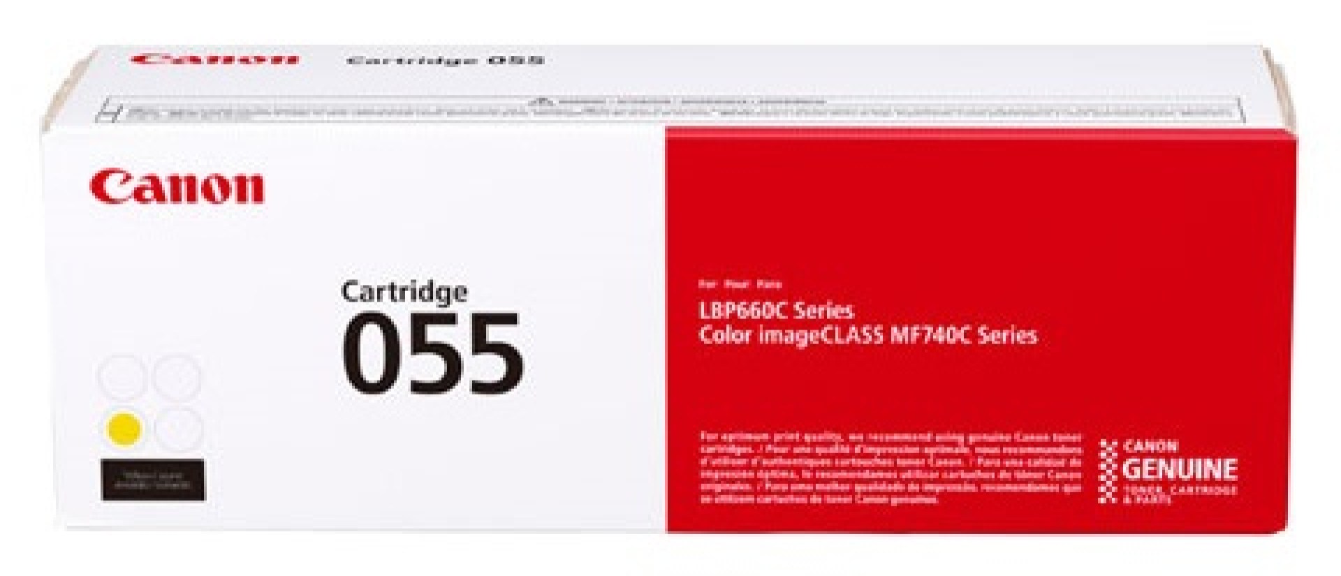 Toner  CANON 055 YELLOW – Laser, 1200 páginas, Amarillo, imageCLASS LBP664CDW, MF741CDW
